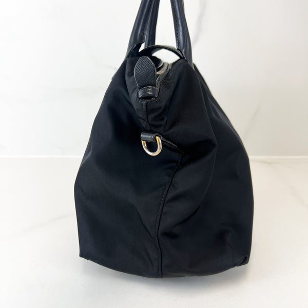 Prada Nylon & Leather Tote Bag