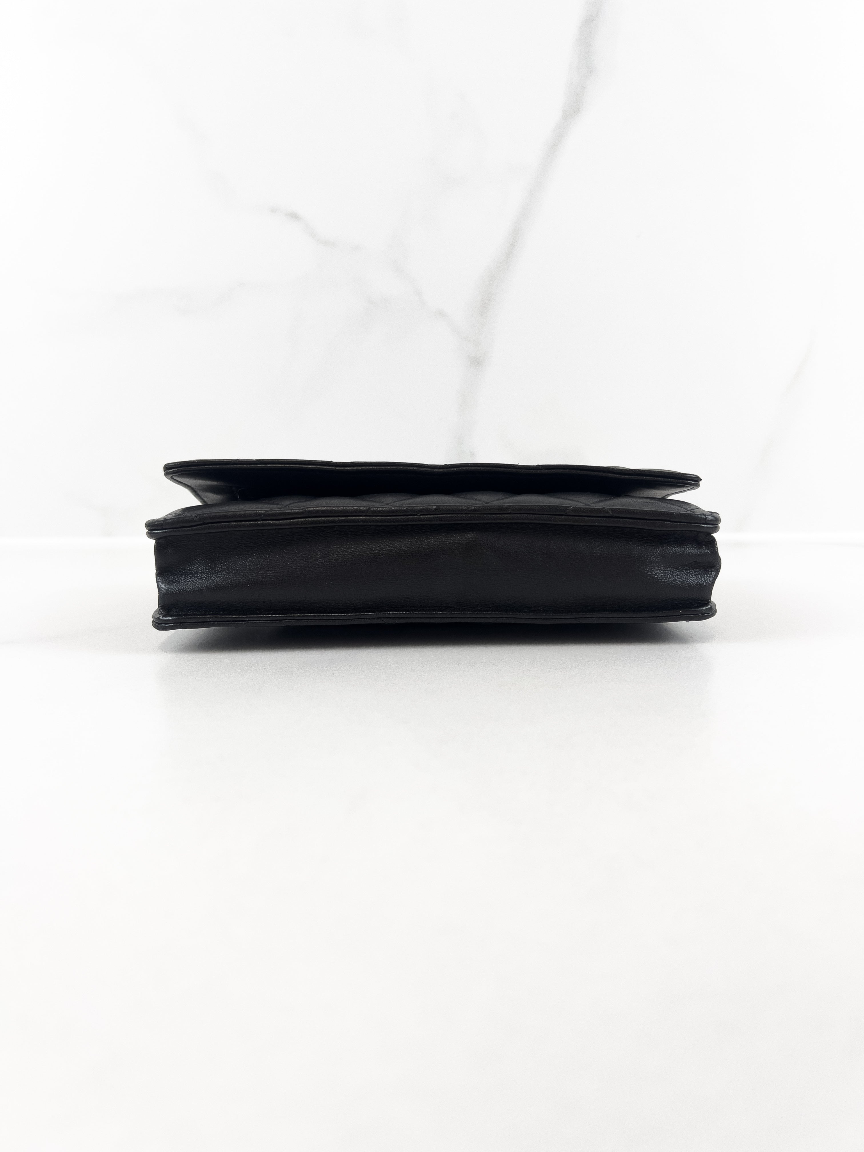 Chanel Lambskin Black CC WOC with SHW