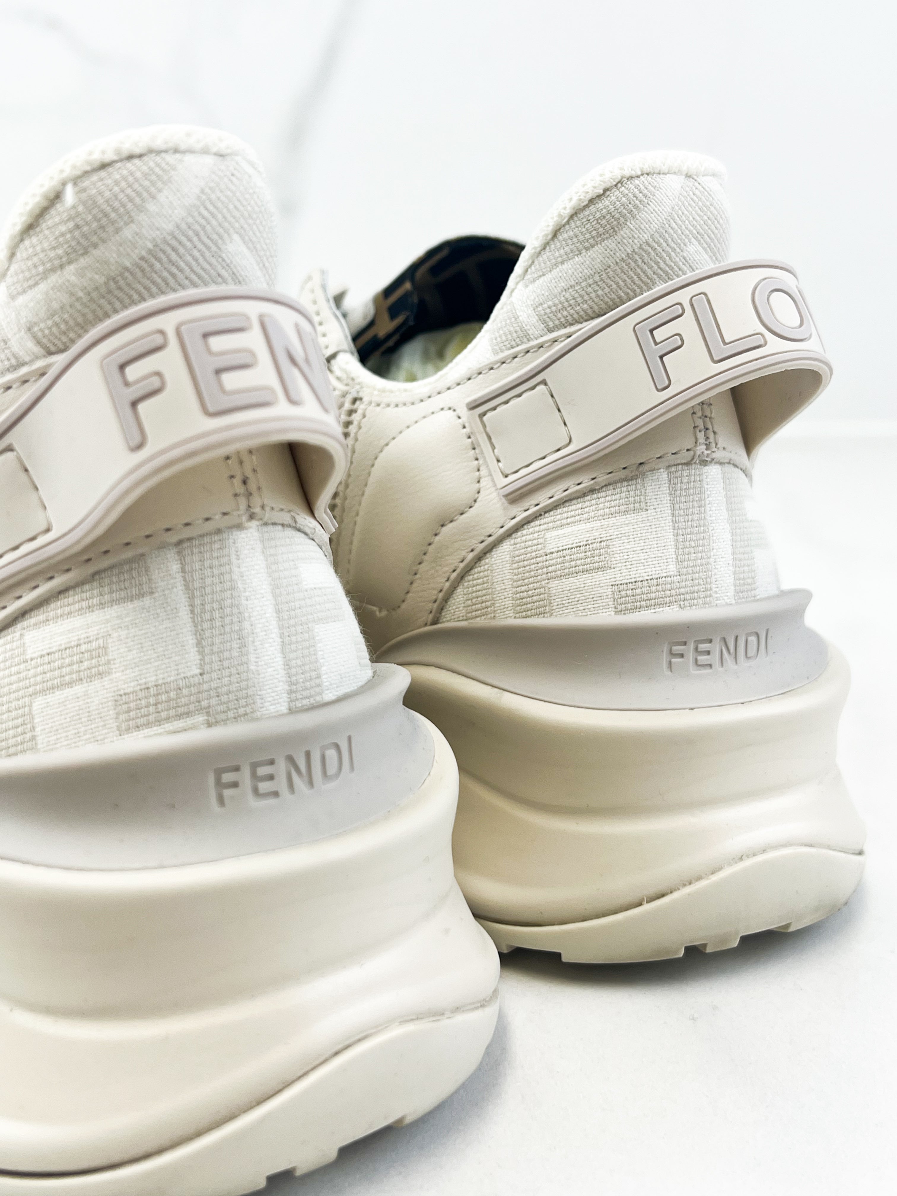 Fendi White Flow Sneaker Size 40