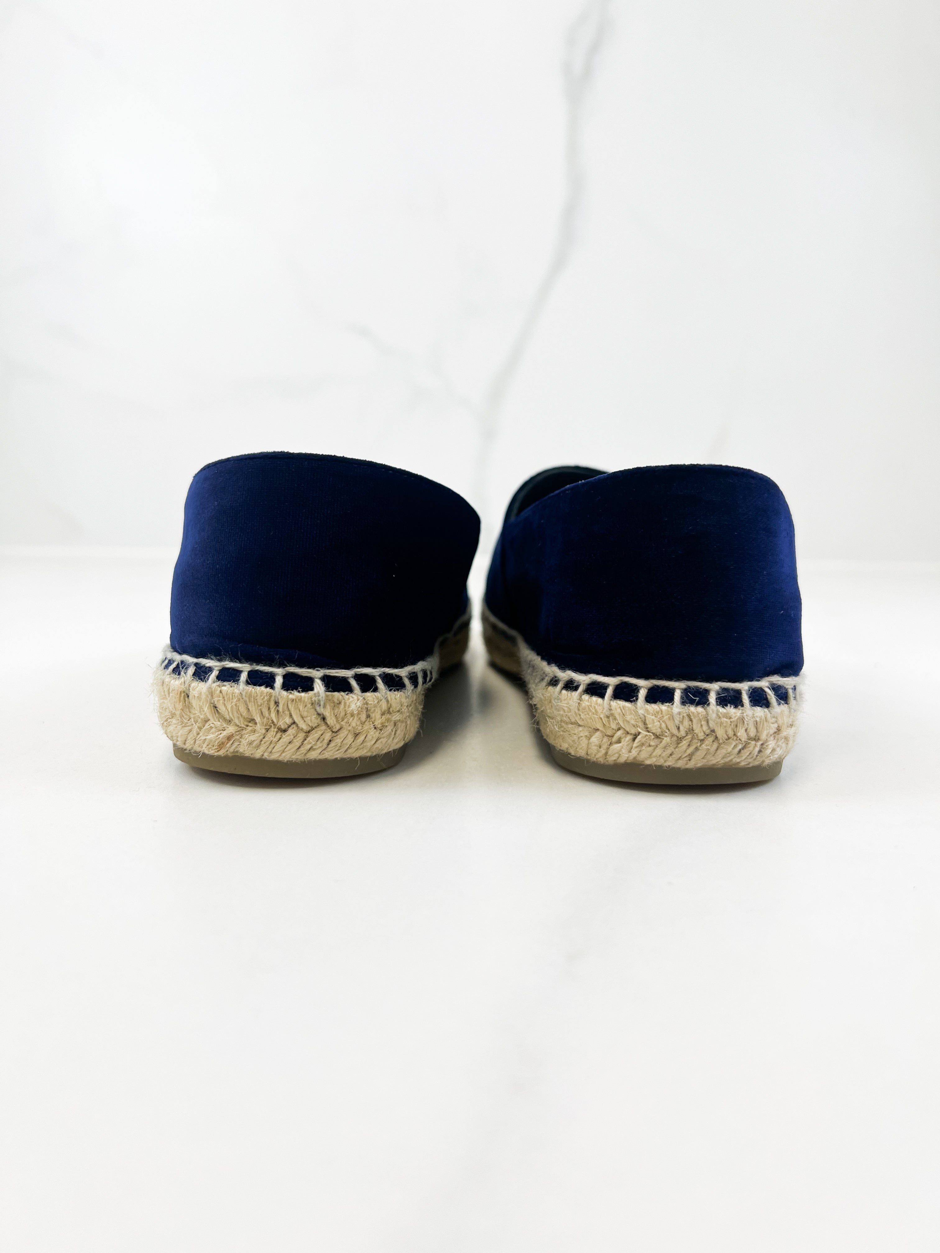 Chanel Cha nel Suede Espadrille Size 35