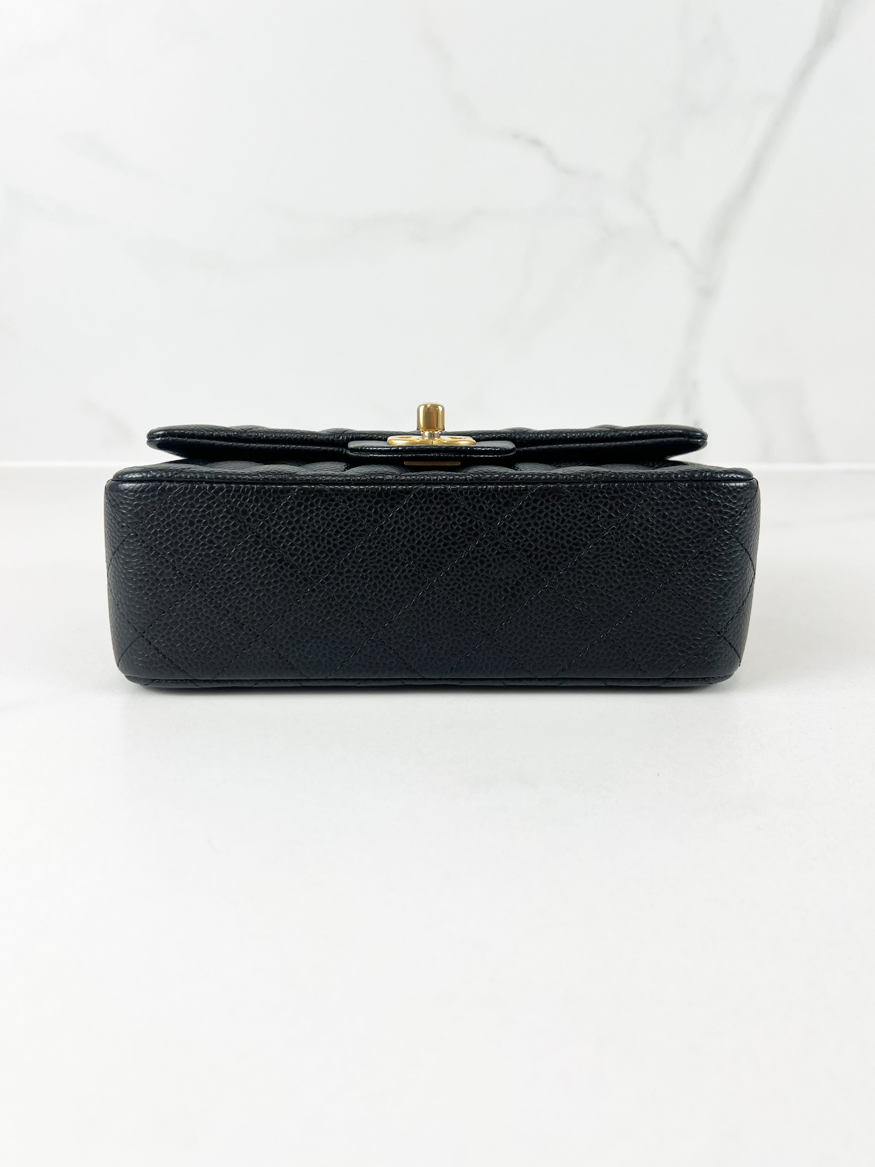 Chanel Rectangular Mini Flap Caviar Shoulder Bag GHW