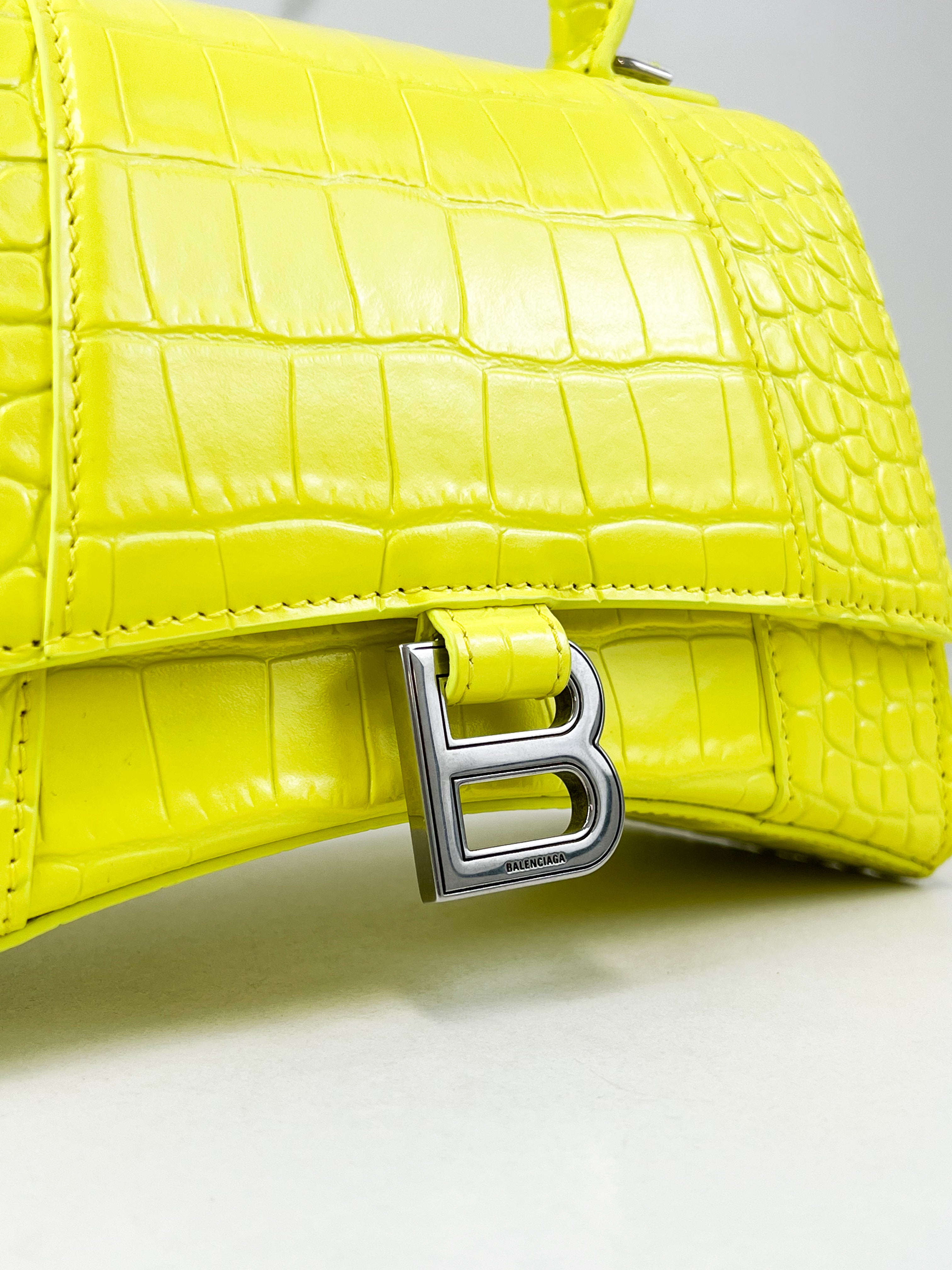Balenciaga Small Croc Hourglass with SHW
