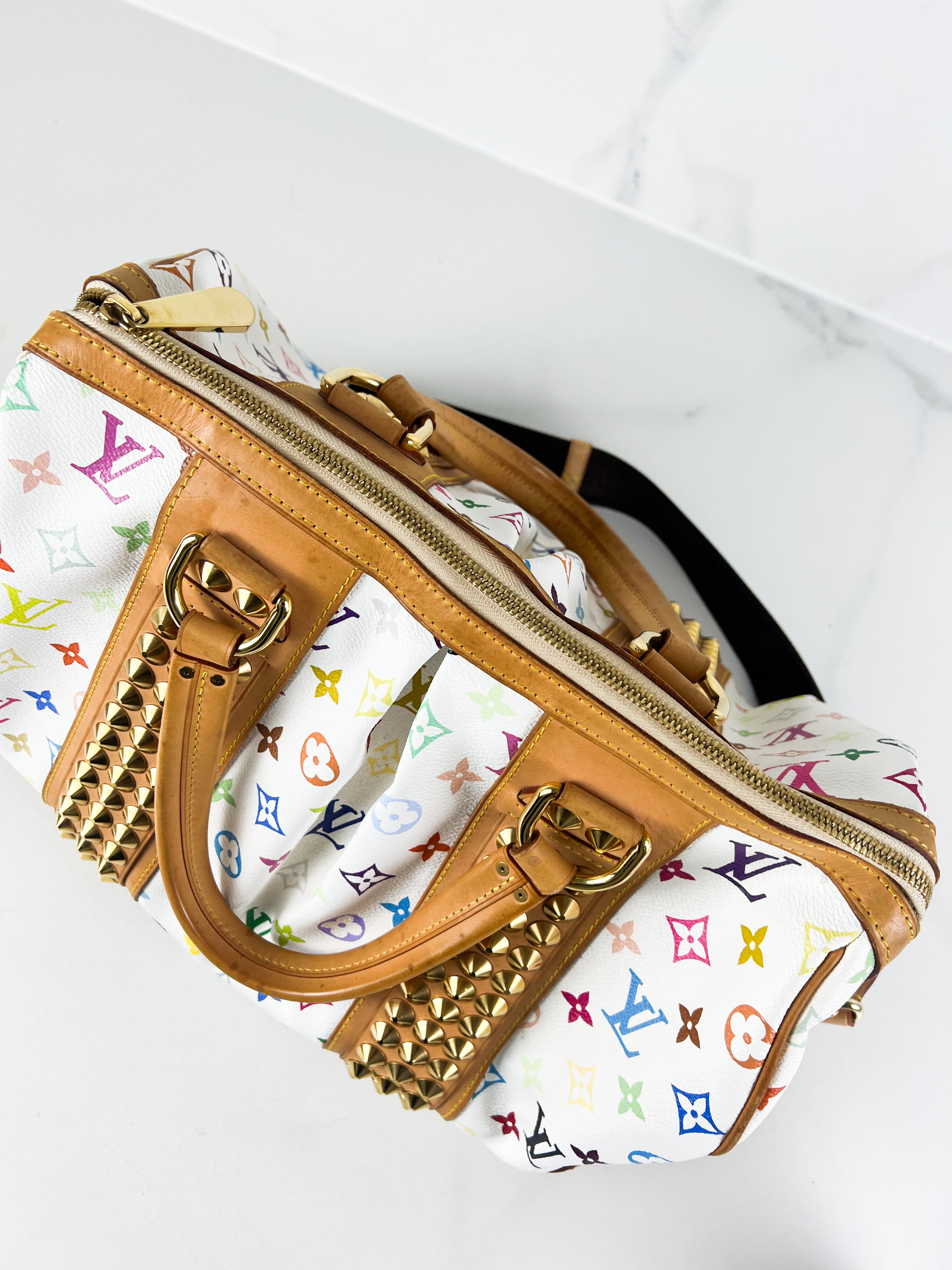 Louis Vuitton White Monogram Multicolour Courtney Bag