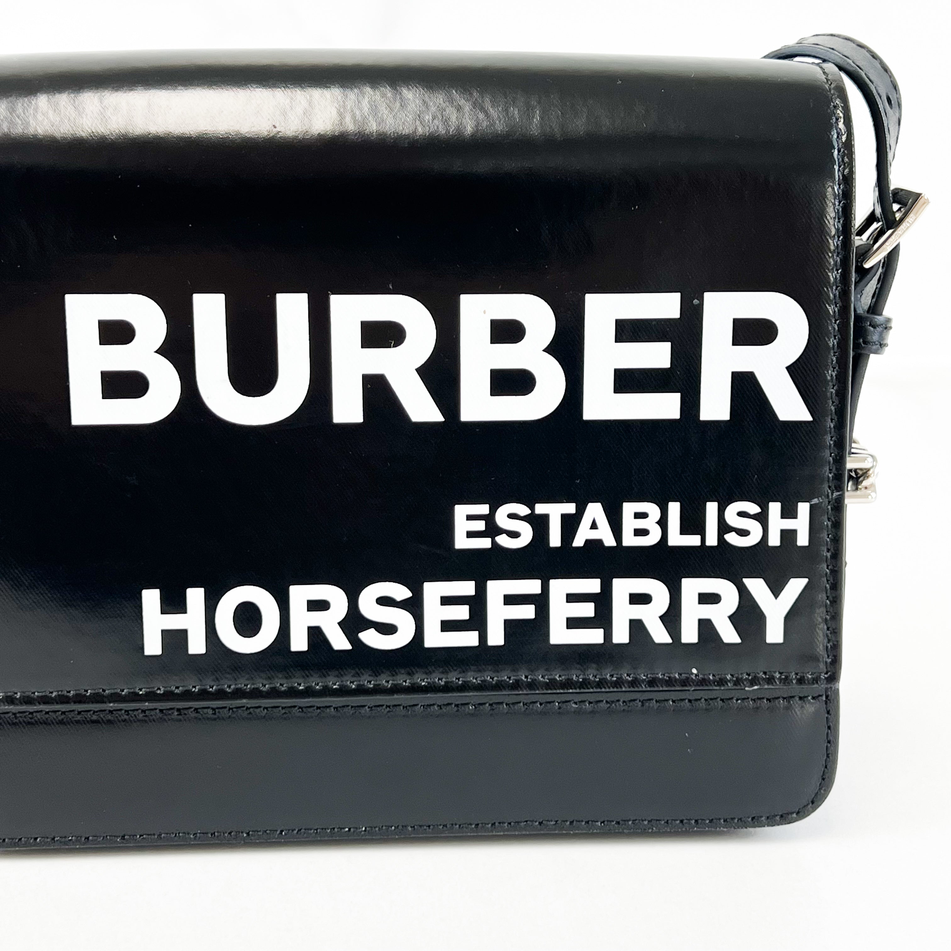 Burberry Black Horseferry Camera Shoulder Bag