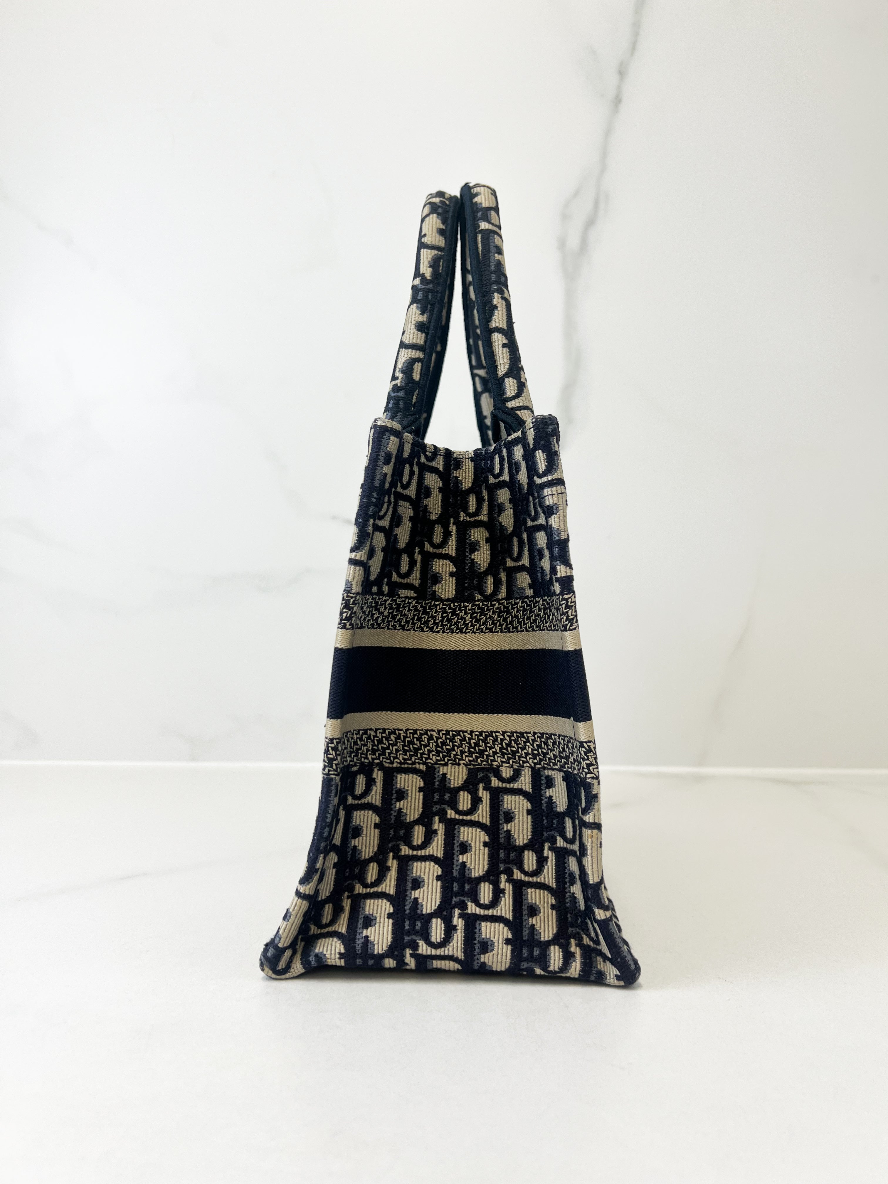 Christian Dior Small Blue Oblique Book Tote