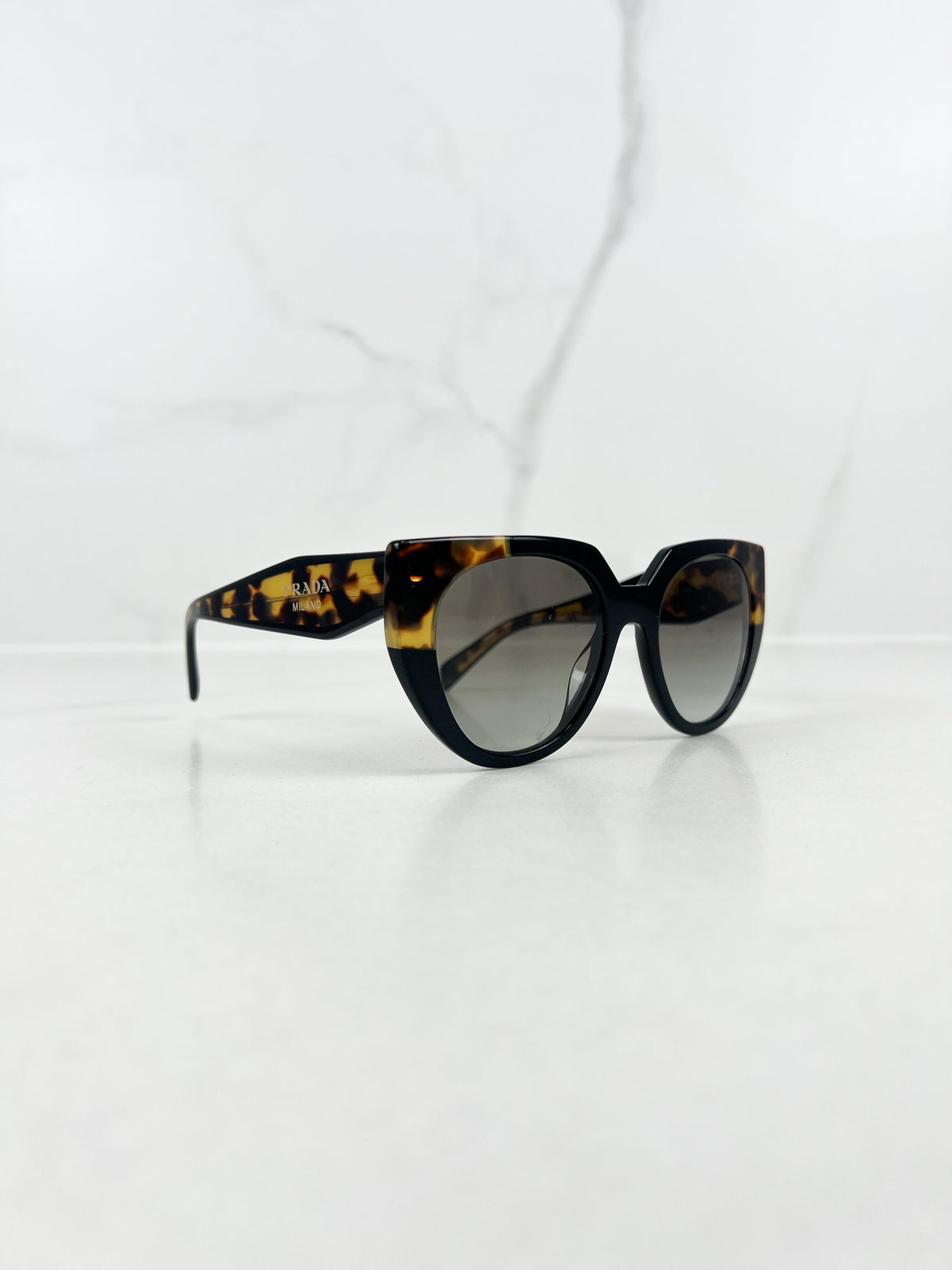 Prada Honey Tortoise Cat-Eye Sunglasses