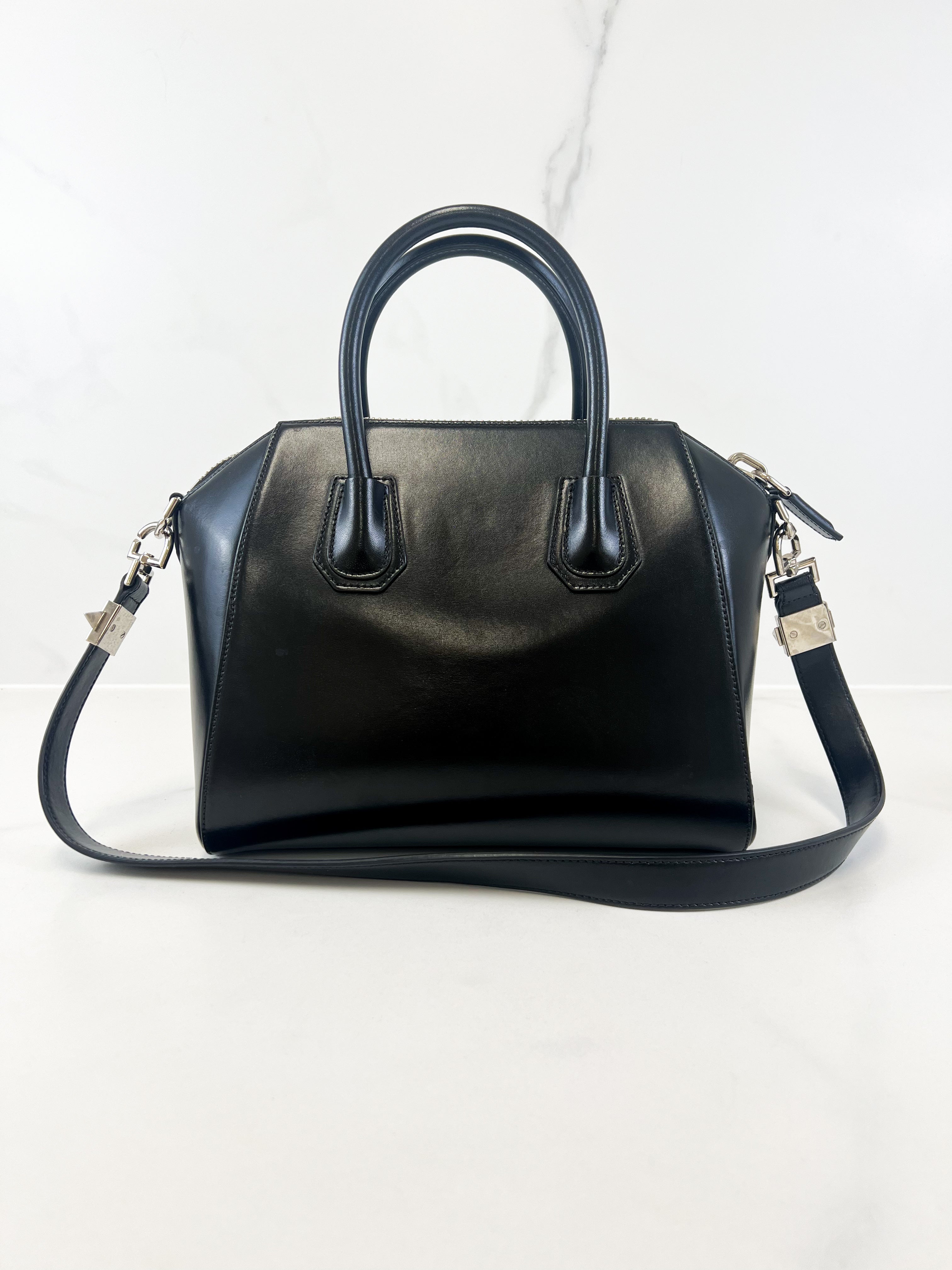 Givenchy Black Smooth Leather Small Antigona