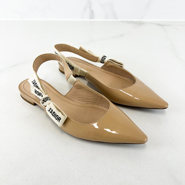 Christian Dior J'adior Slingback Ballerina Flat Size 35.5