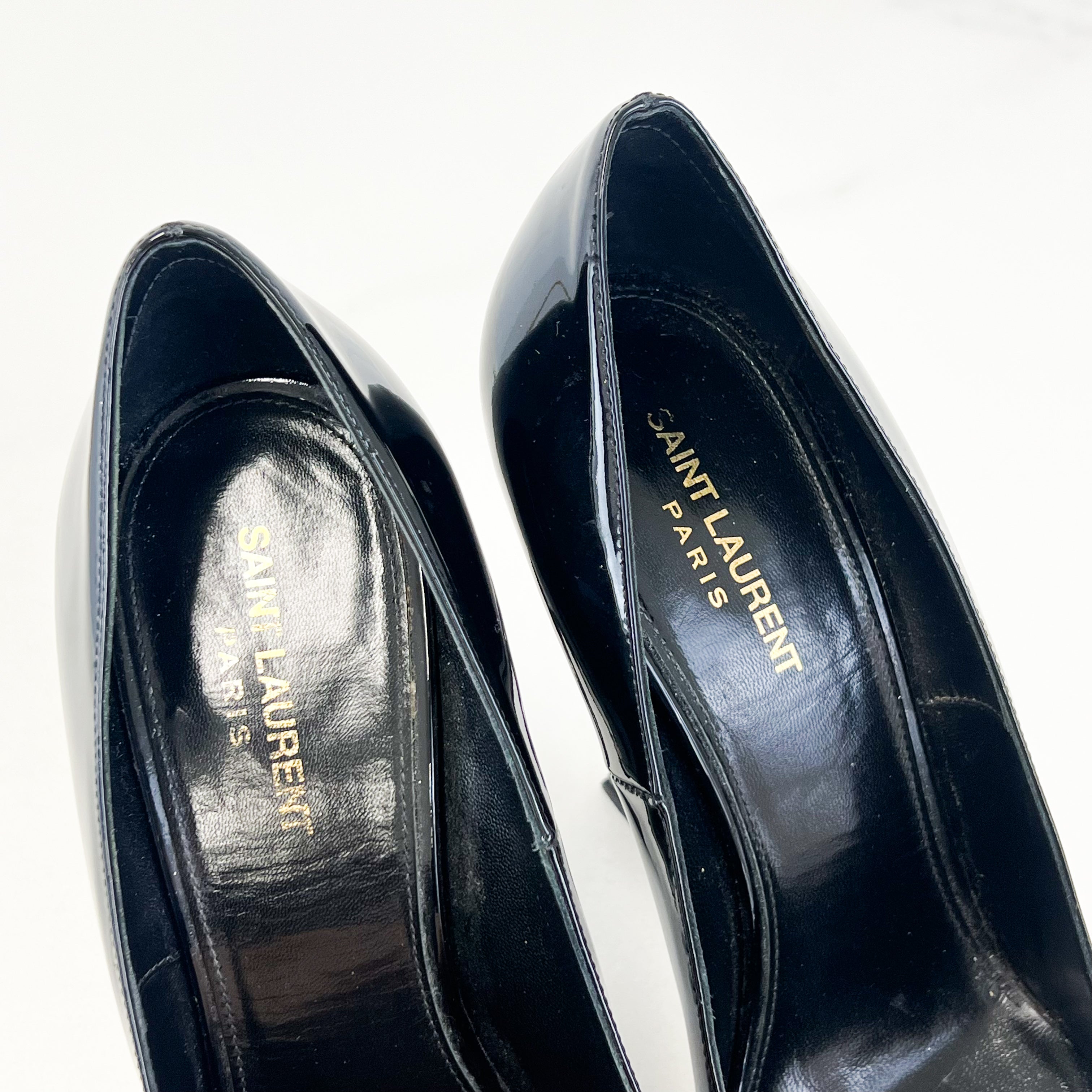 Saint Laurent Opyum Black Leather Pumps BHW Size 42
