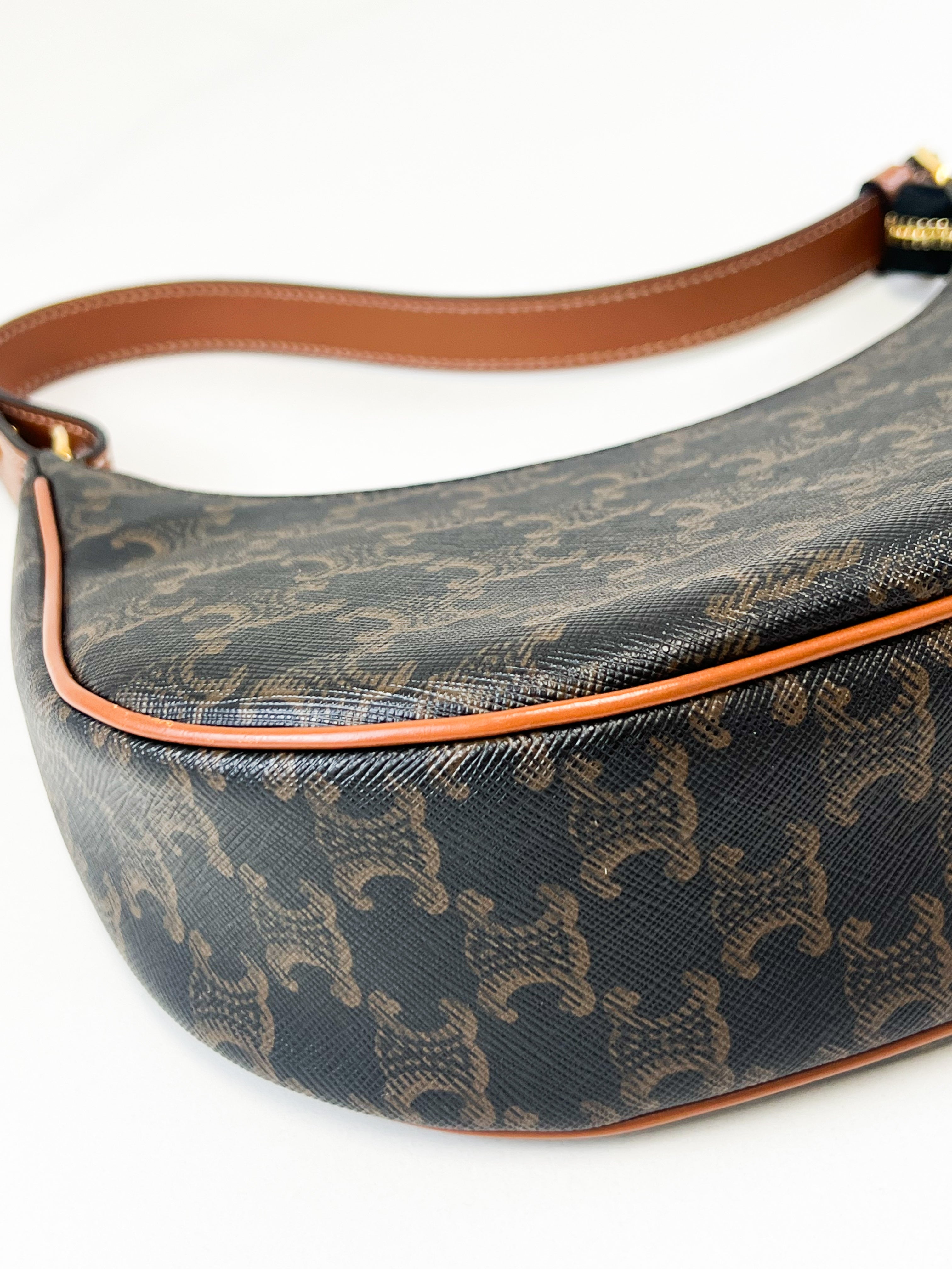 Celine Medium Ava Bag in Triomphe Canvas & Calfskin