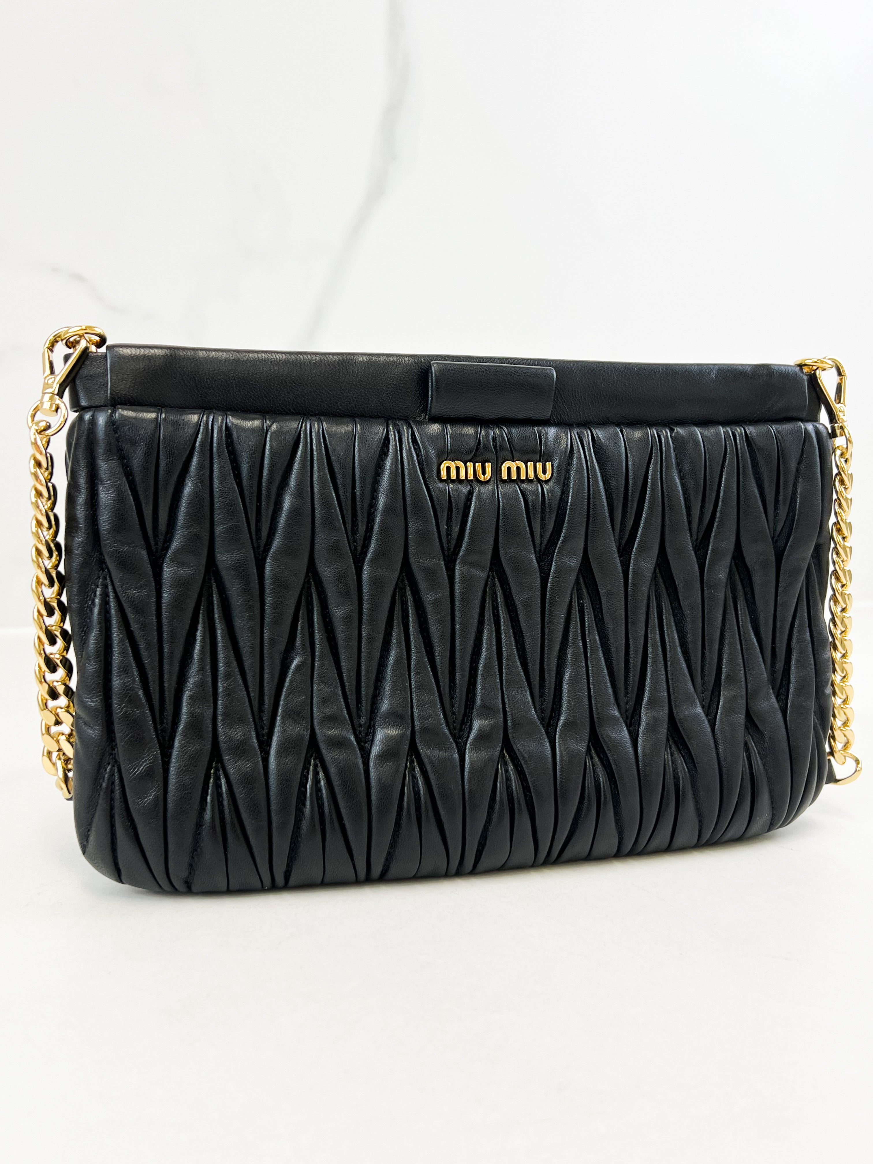 Miu Miu Matelasse Leather Crossbody Bag