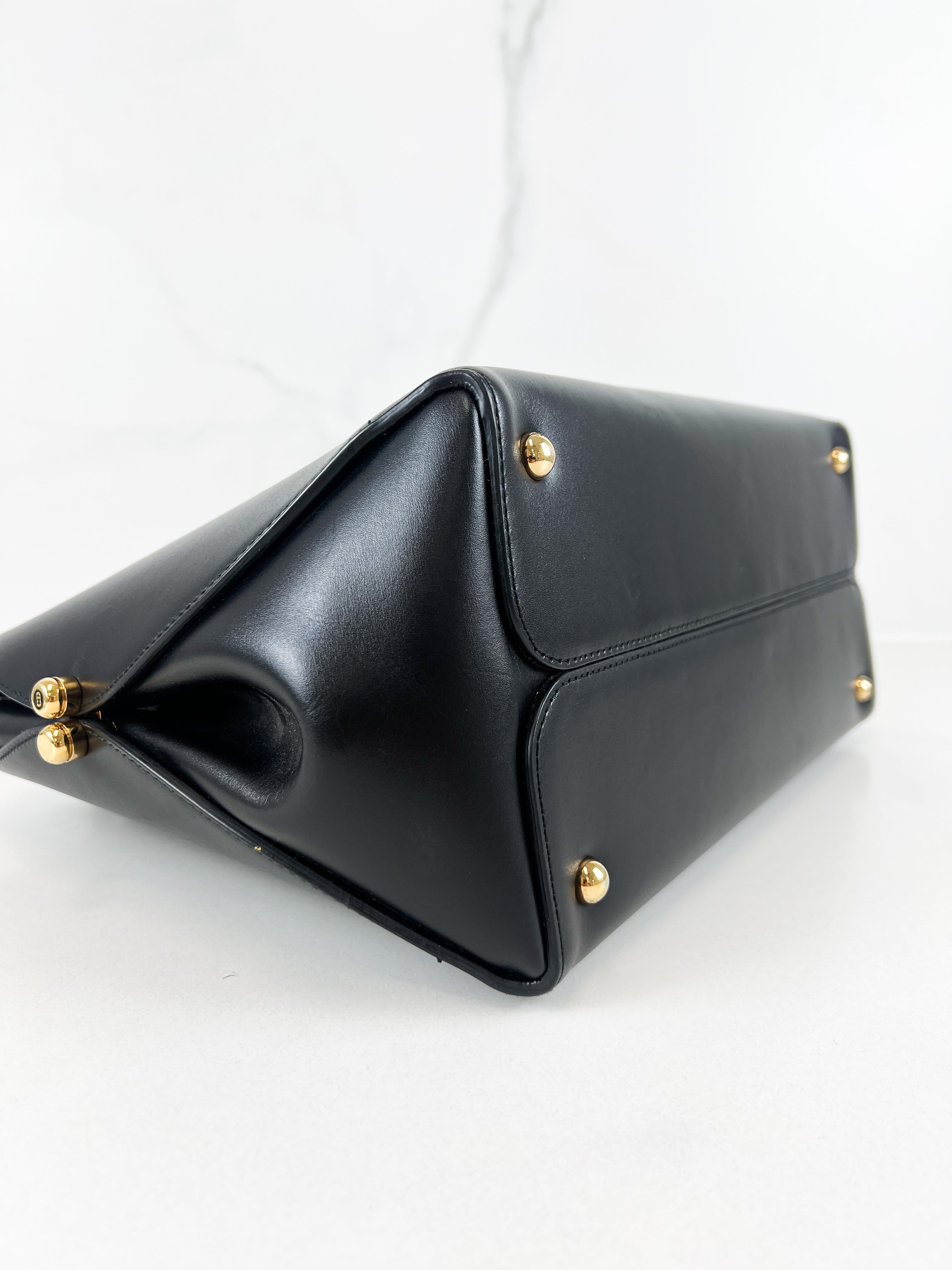 Christian Dior Open Bar Black Leather Tote