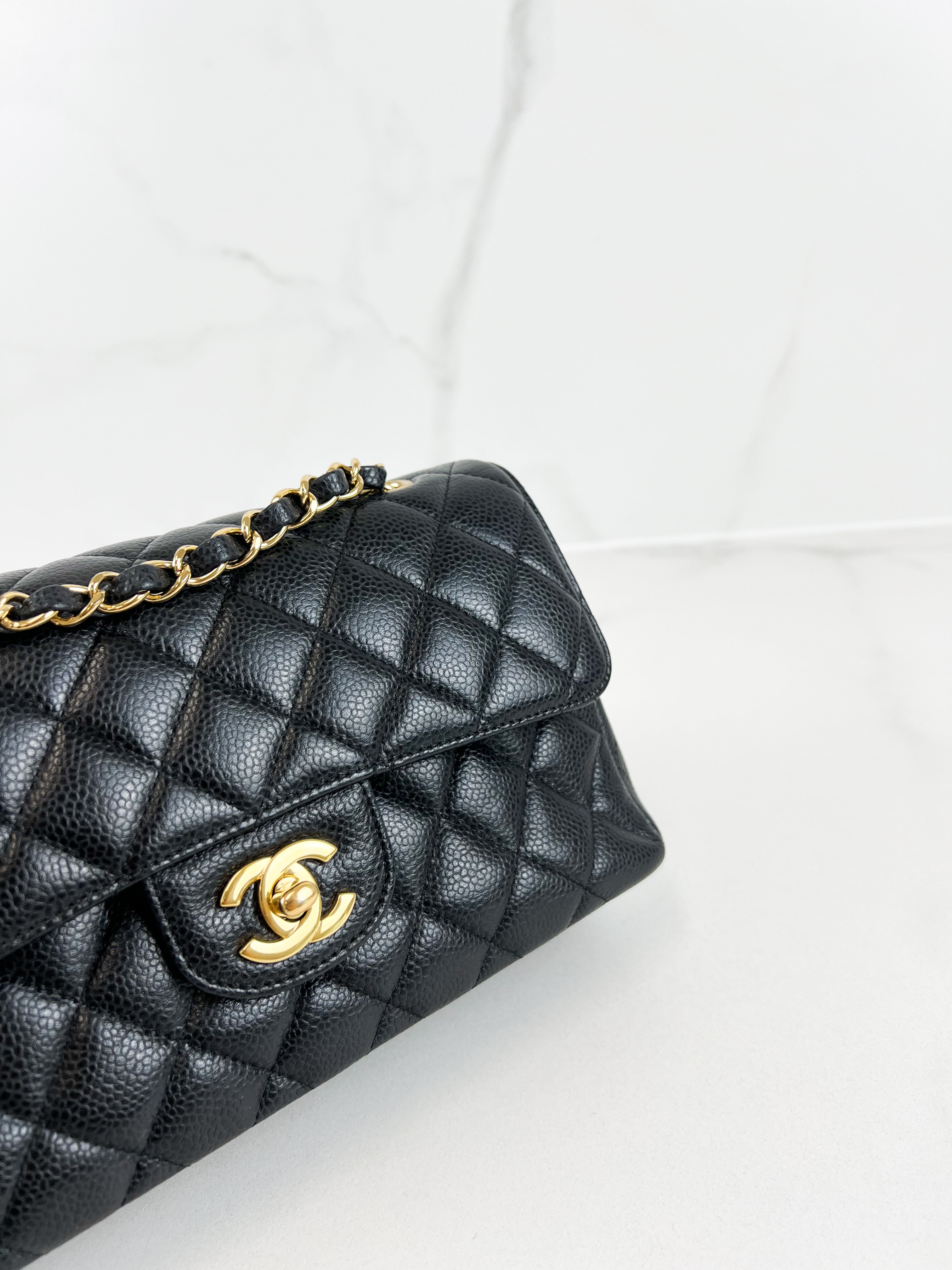 Chanel Small Classic Double Flap Caviar Shoulder Bag