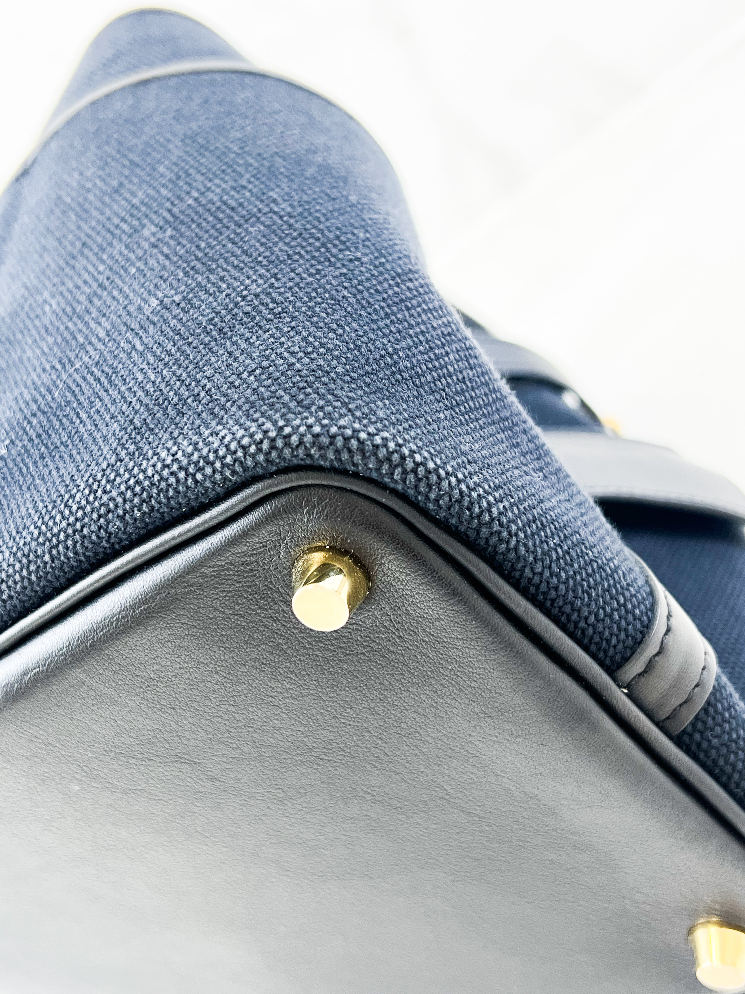 Hermes Picotin Lock 18 Pockets Bag in Black Canvas and Swift Leather