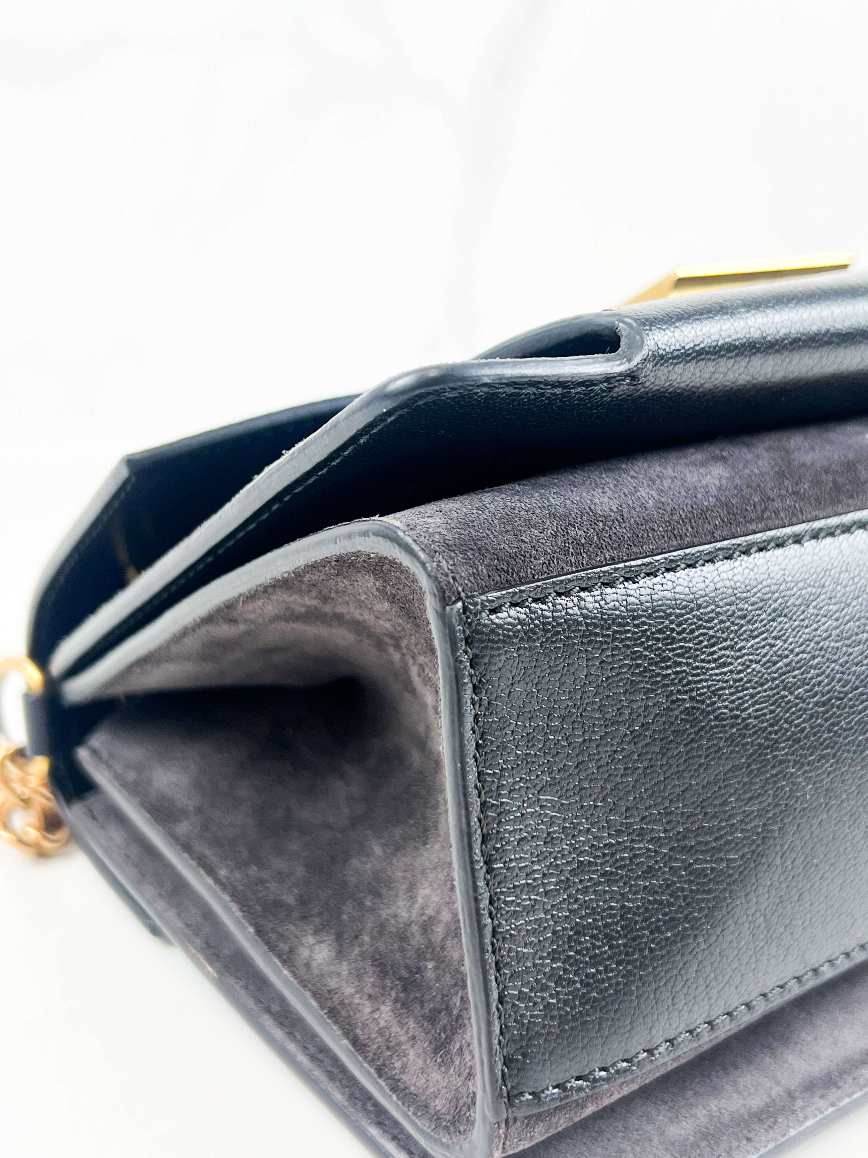 Givenchy Leather/Suede Small Shoulder Bag in Black