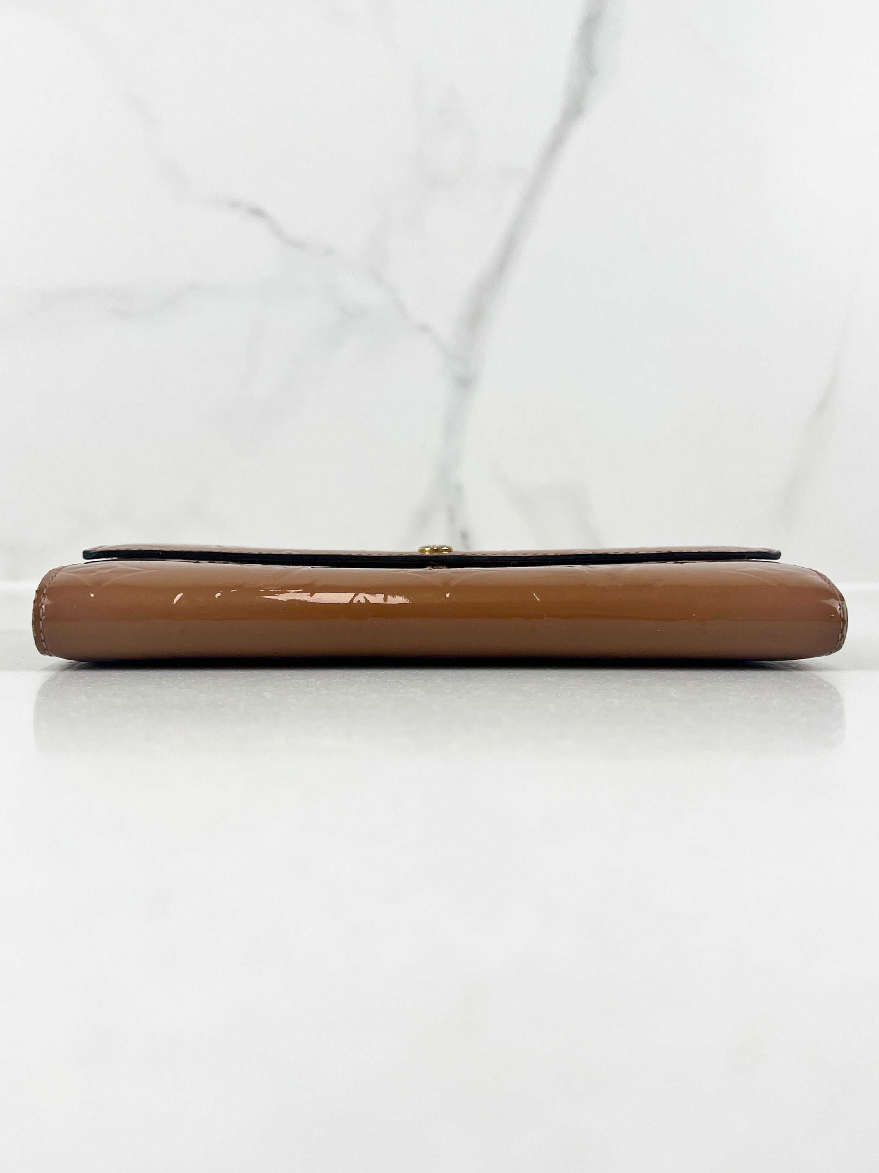 Louis Vuitton Sarah Wallet in Patent Nude Monogram Empreinte