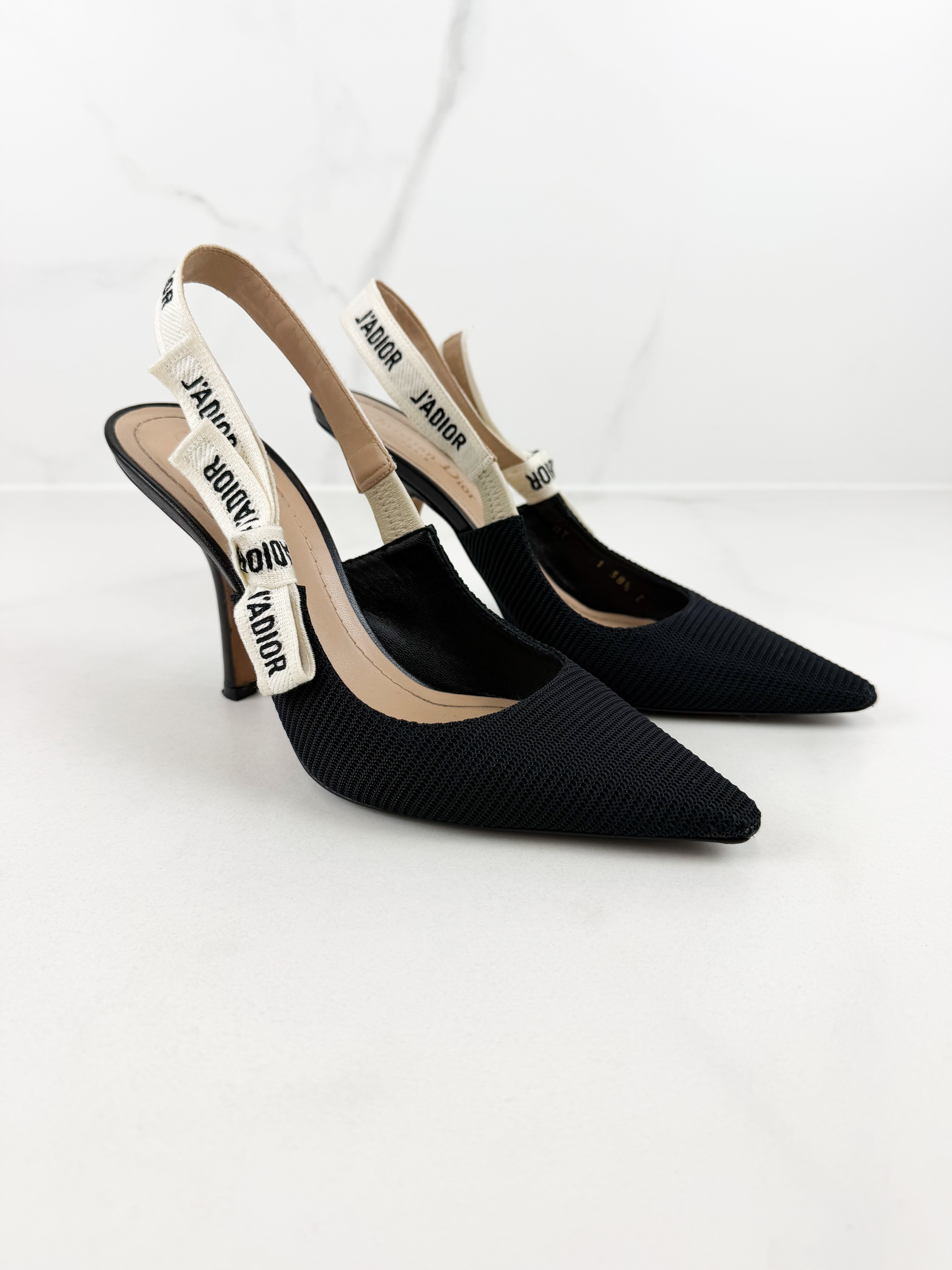 Christian Dior Black Jadior Slingback Heel