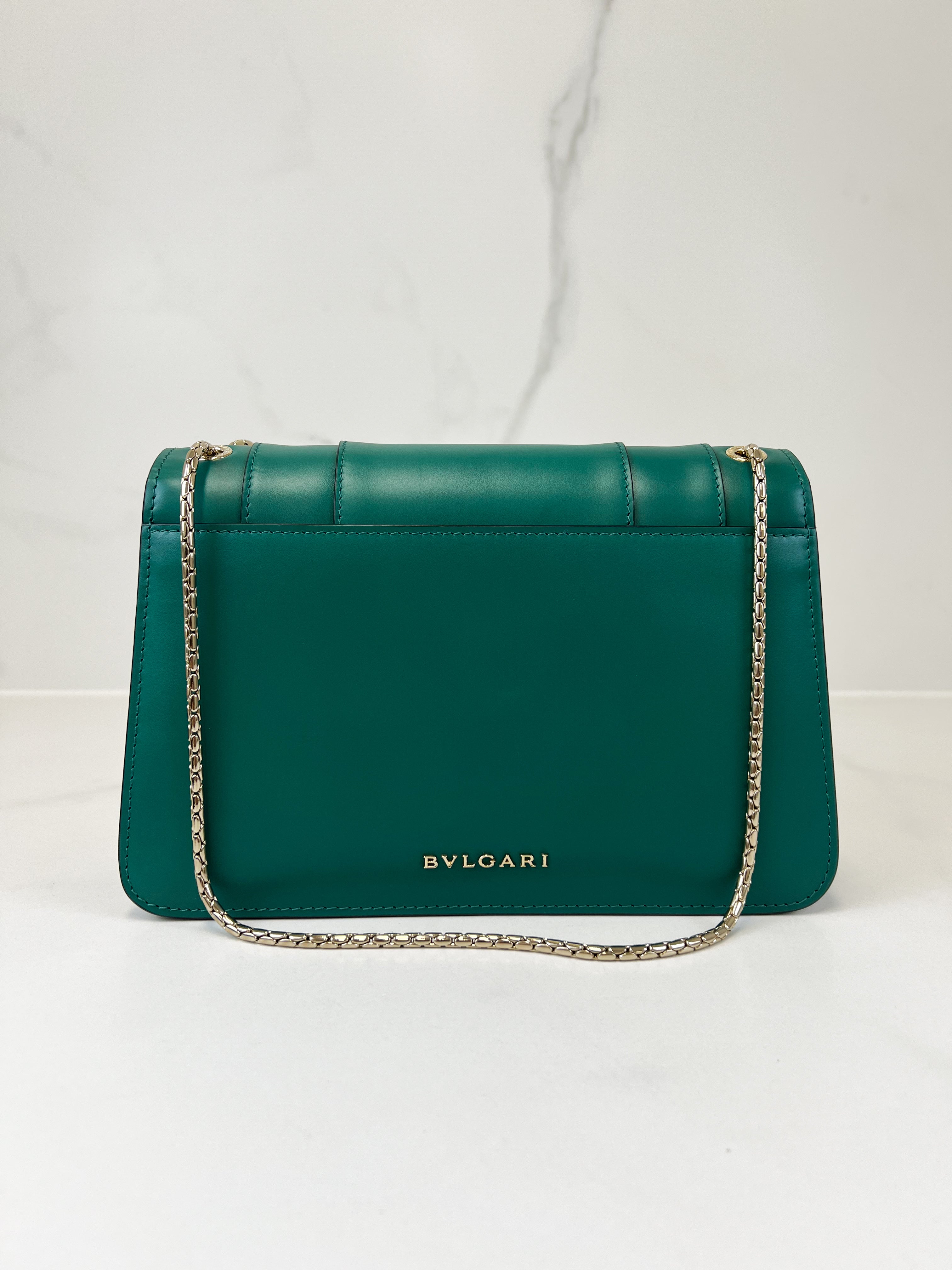 Bvlgari Calf Leather Serpenti Women’s Forever Bag