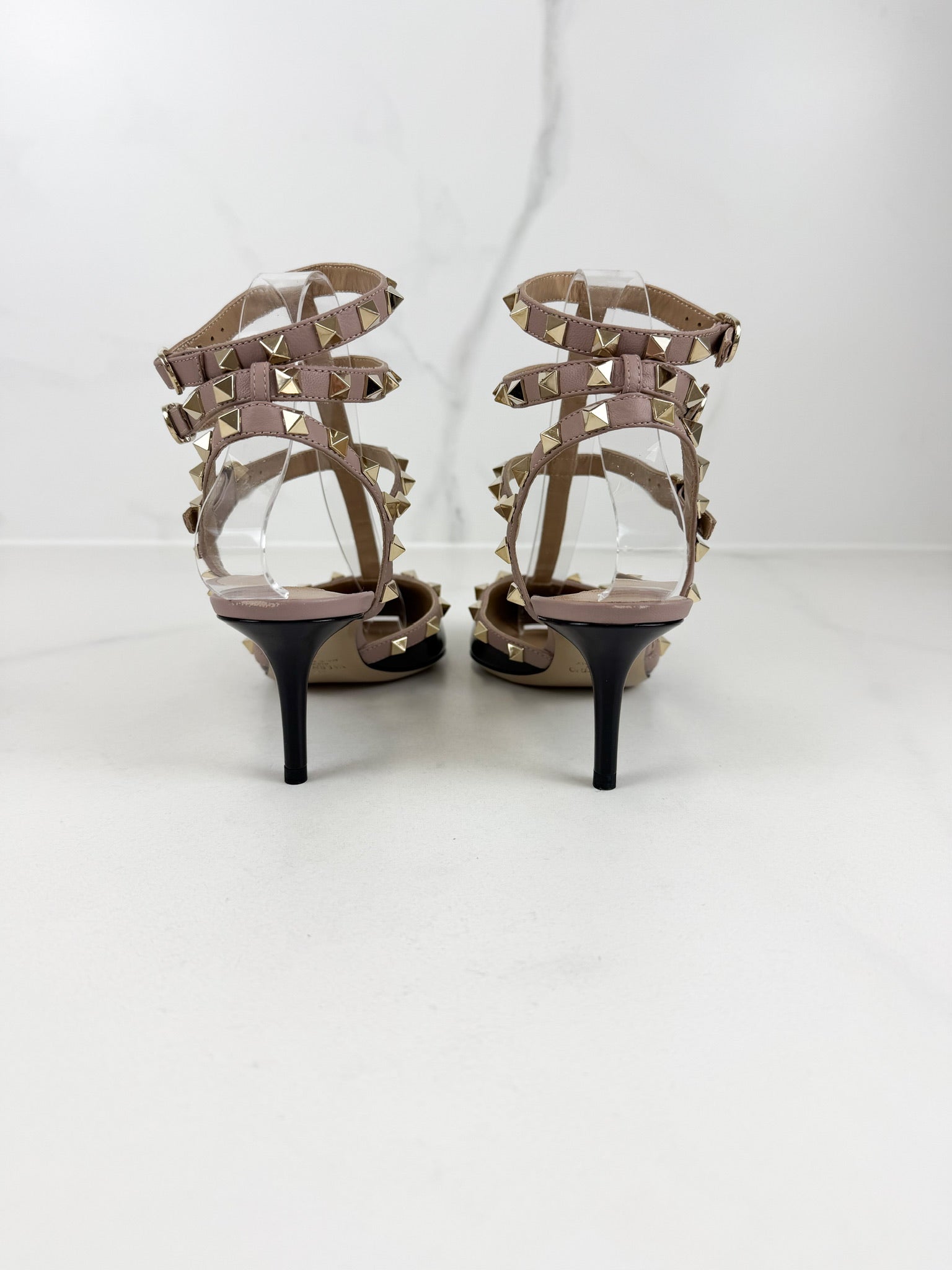 Valentino Rockstud Ankle Strap Sandal 65mm Size 38