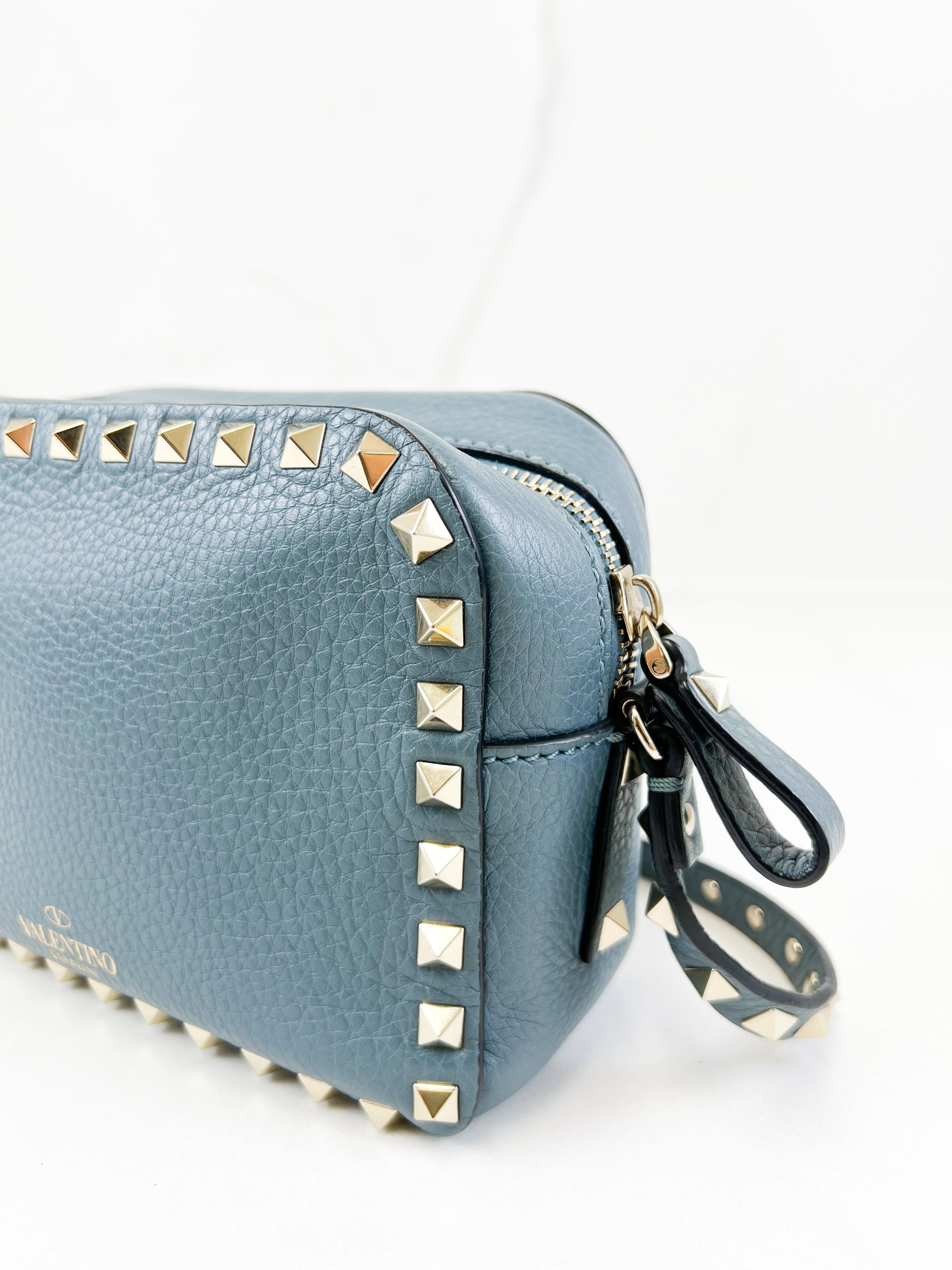 Valentino Garavani Blue Rockstud Crossbody Bag