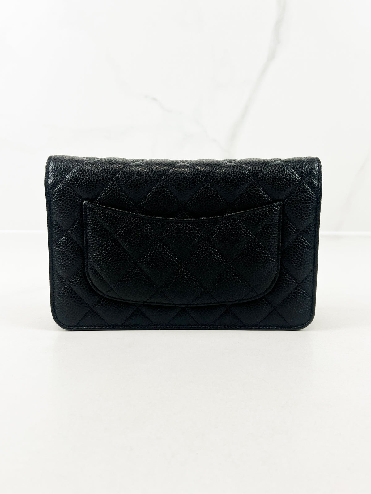 Chanel Black Classic Caviar CC WOC with GHW