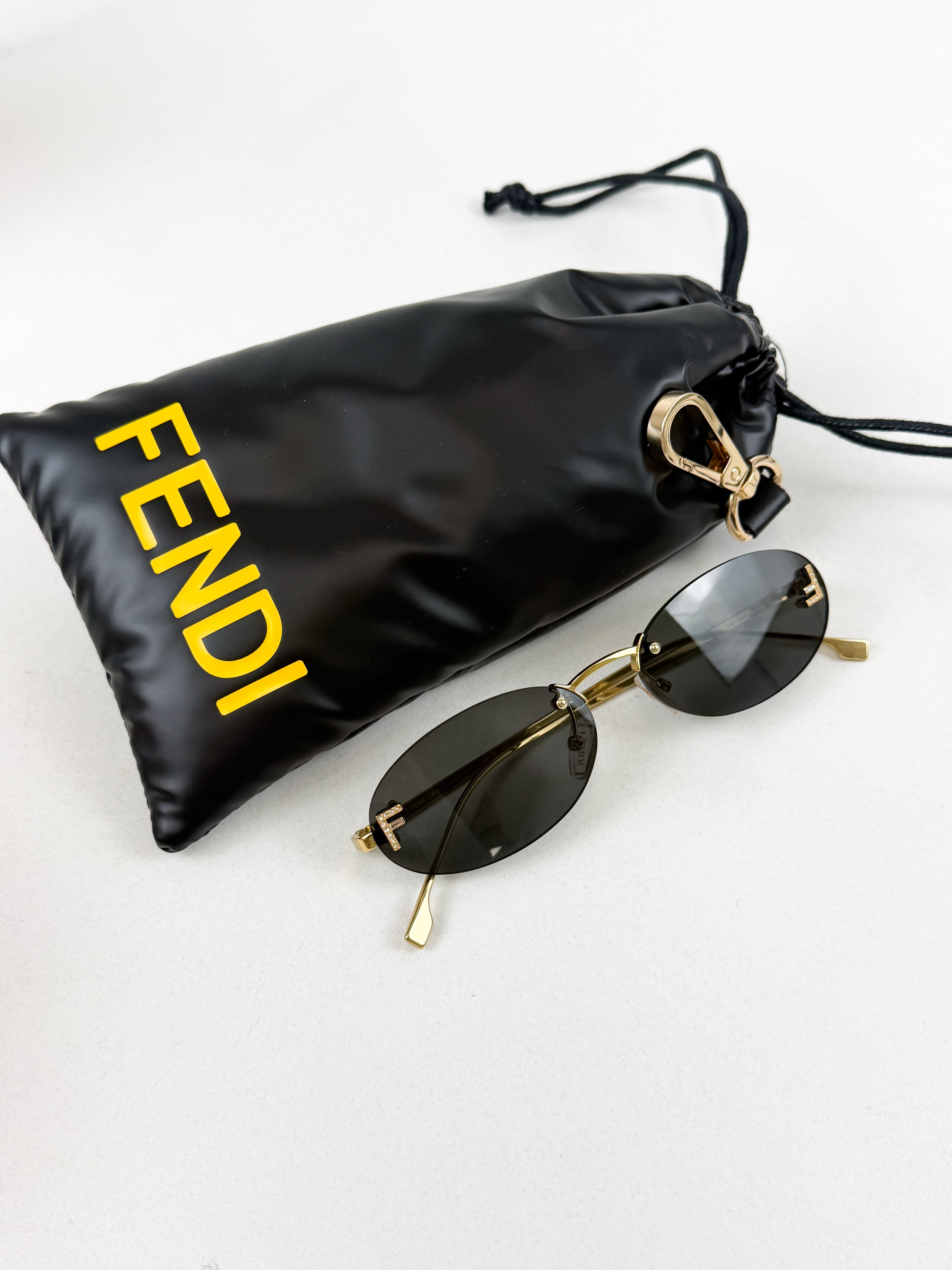 Fendi F First Logo Oval Sunglasses