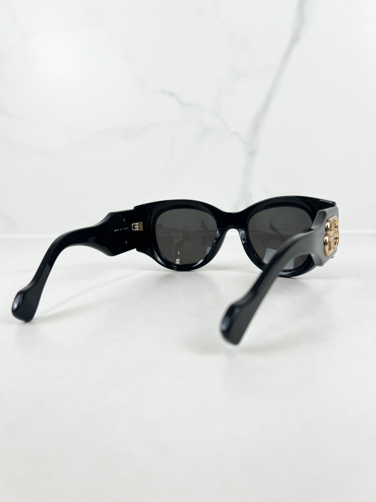 Balenciaga Black Frame Logo Sunglasses