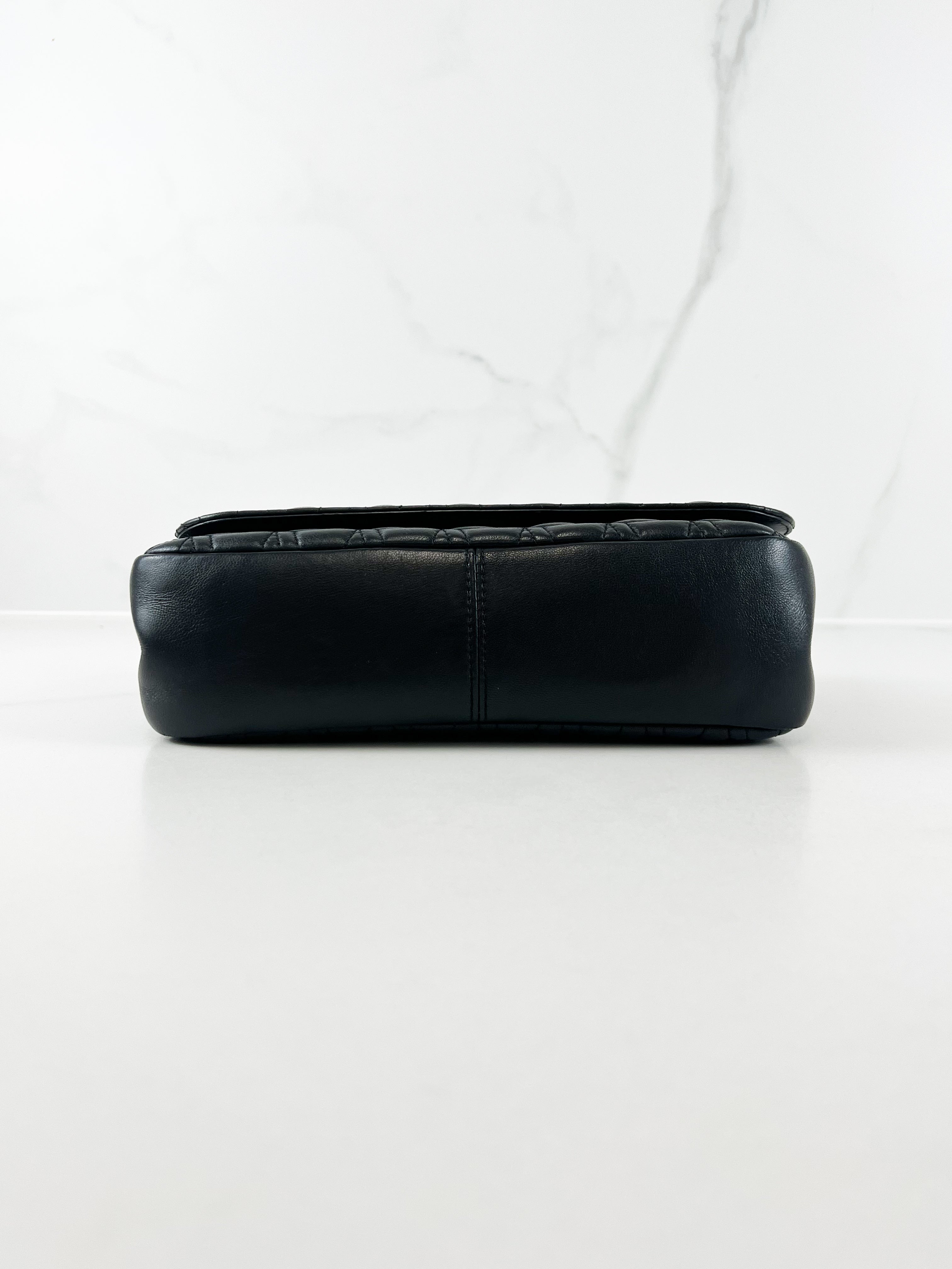 Versace Black Virtus Shoulder Bag with GHW