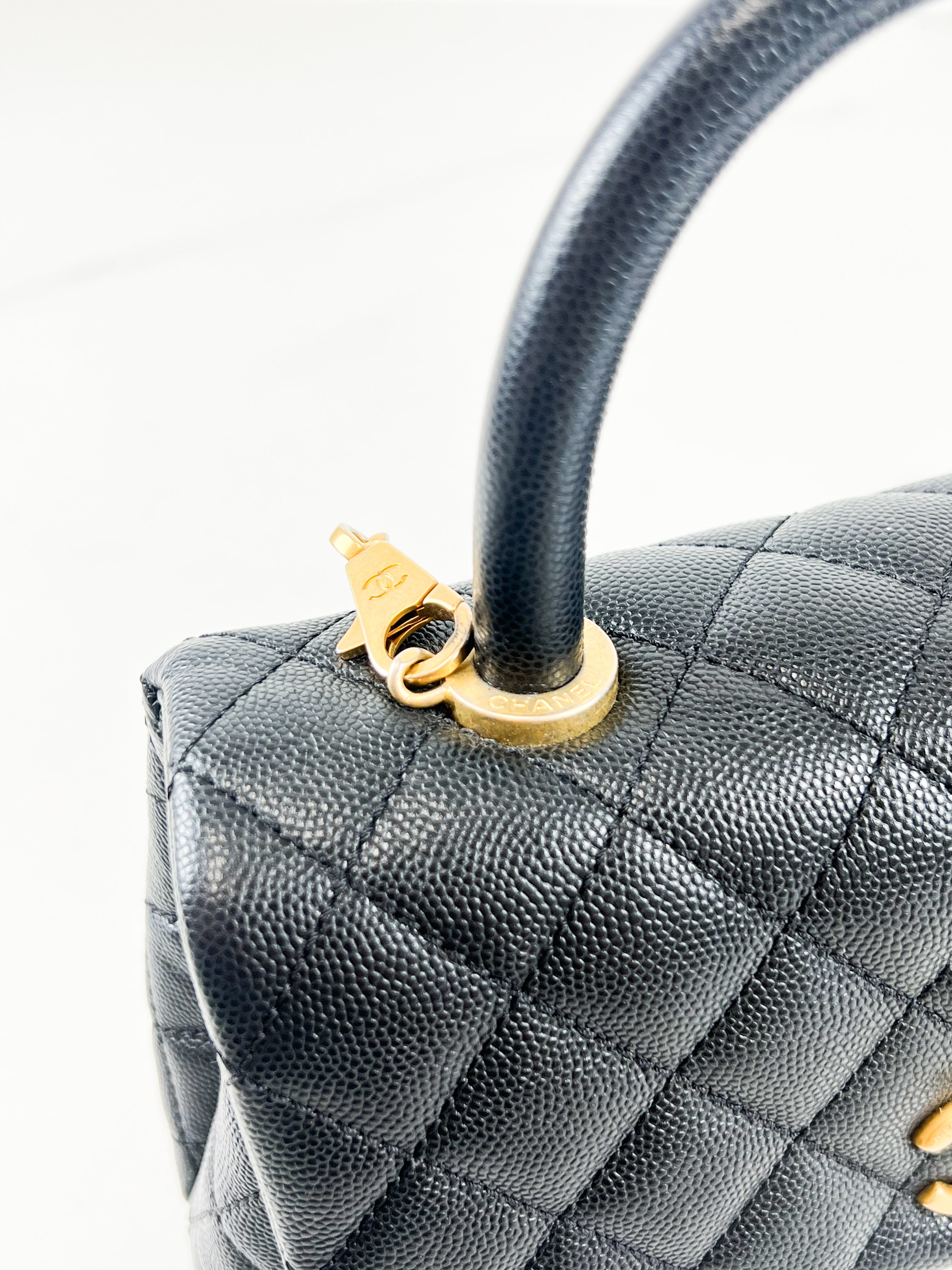 Chanel Small Black Caviar Coco Handle