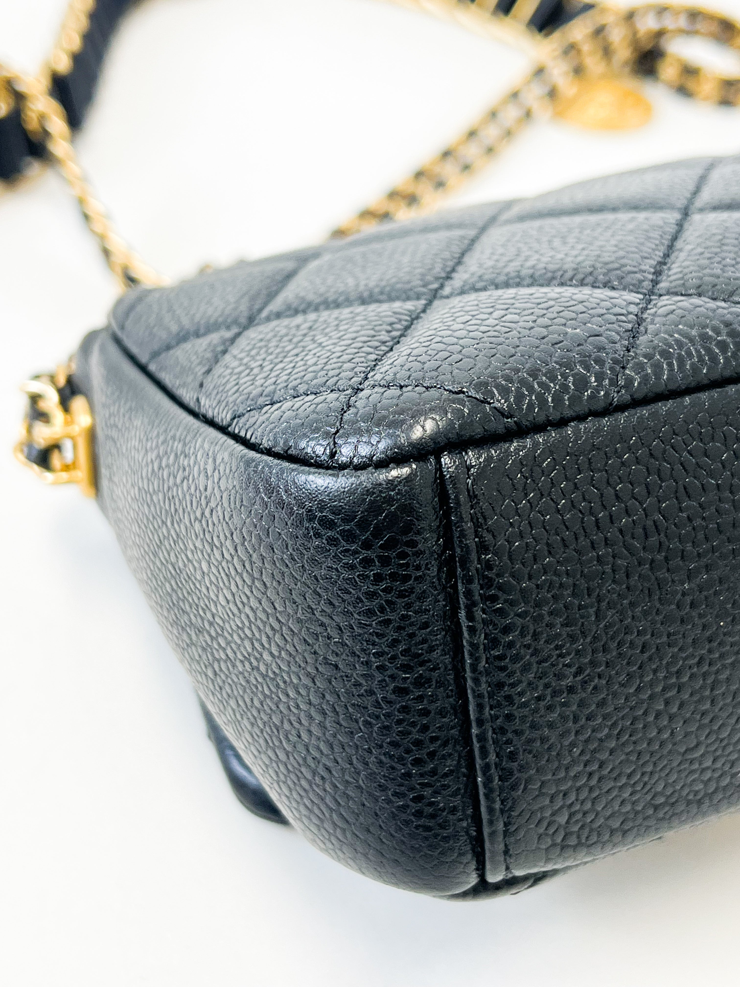 Chanel Black Caviar Limited Edition Mini Square