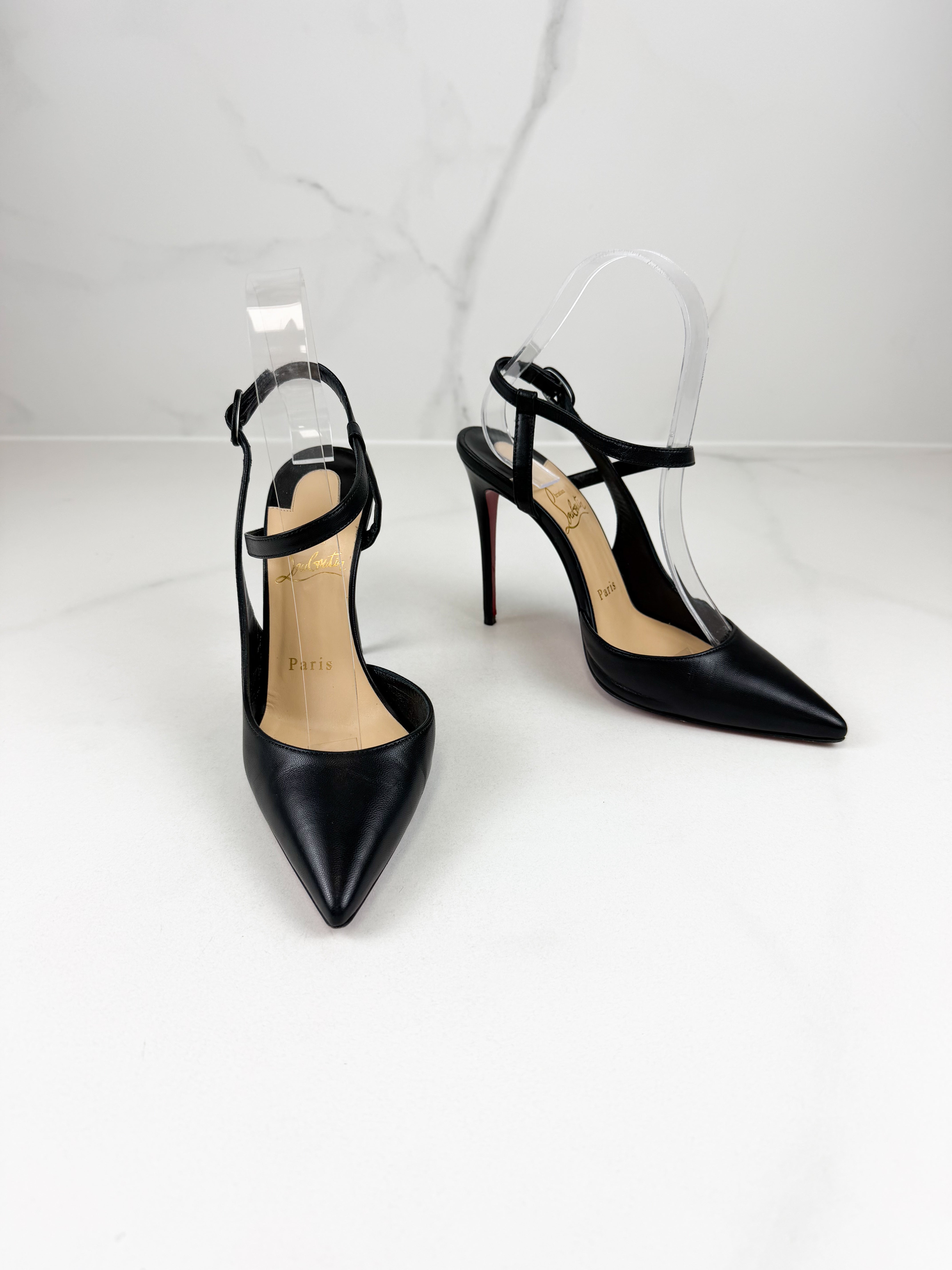 Christian Louboutin Black Jenlove 100 Pump Size 36