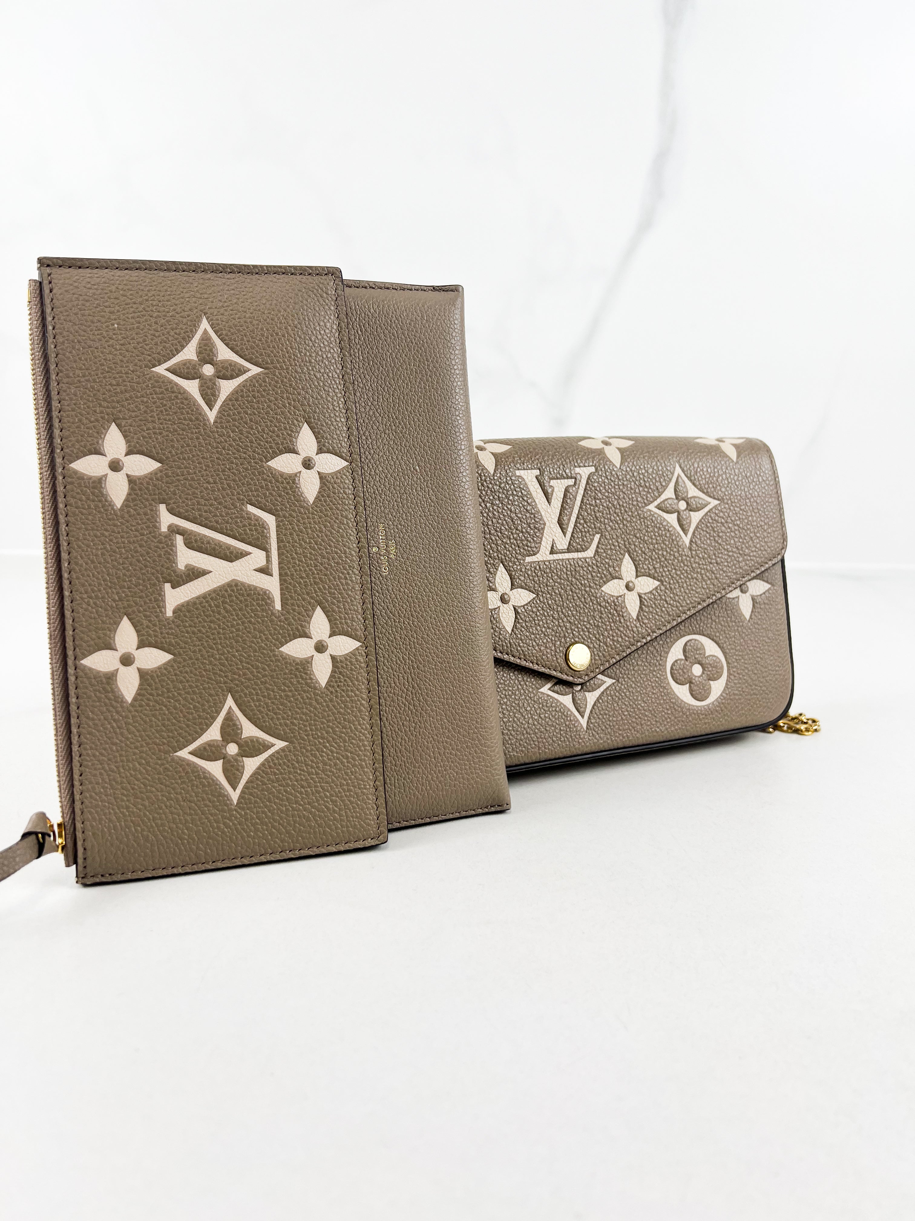 Louis Vuitton Felicie Pochette Tourterelle / Cream