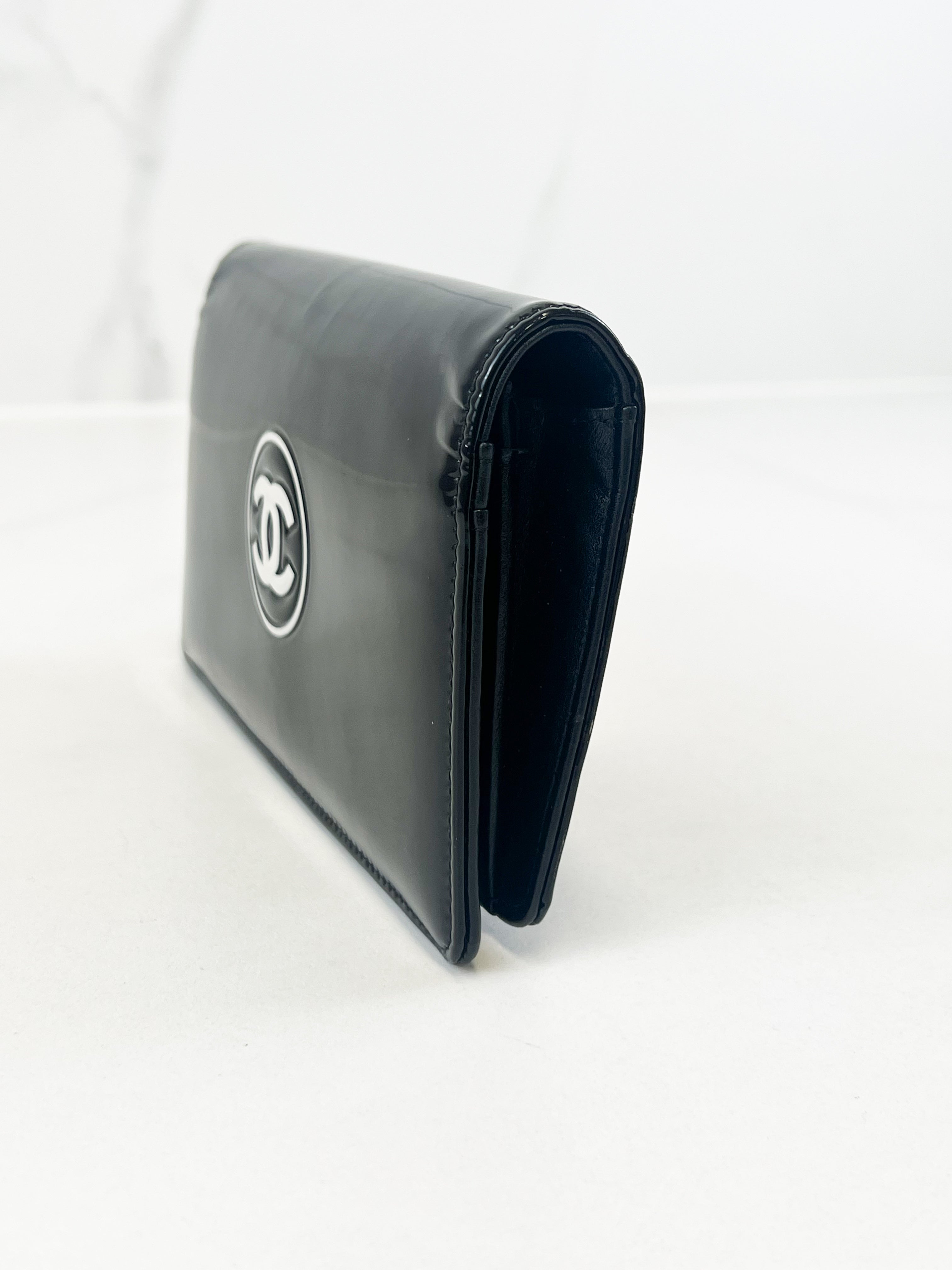 Chanel Patent Logo Wallet