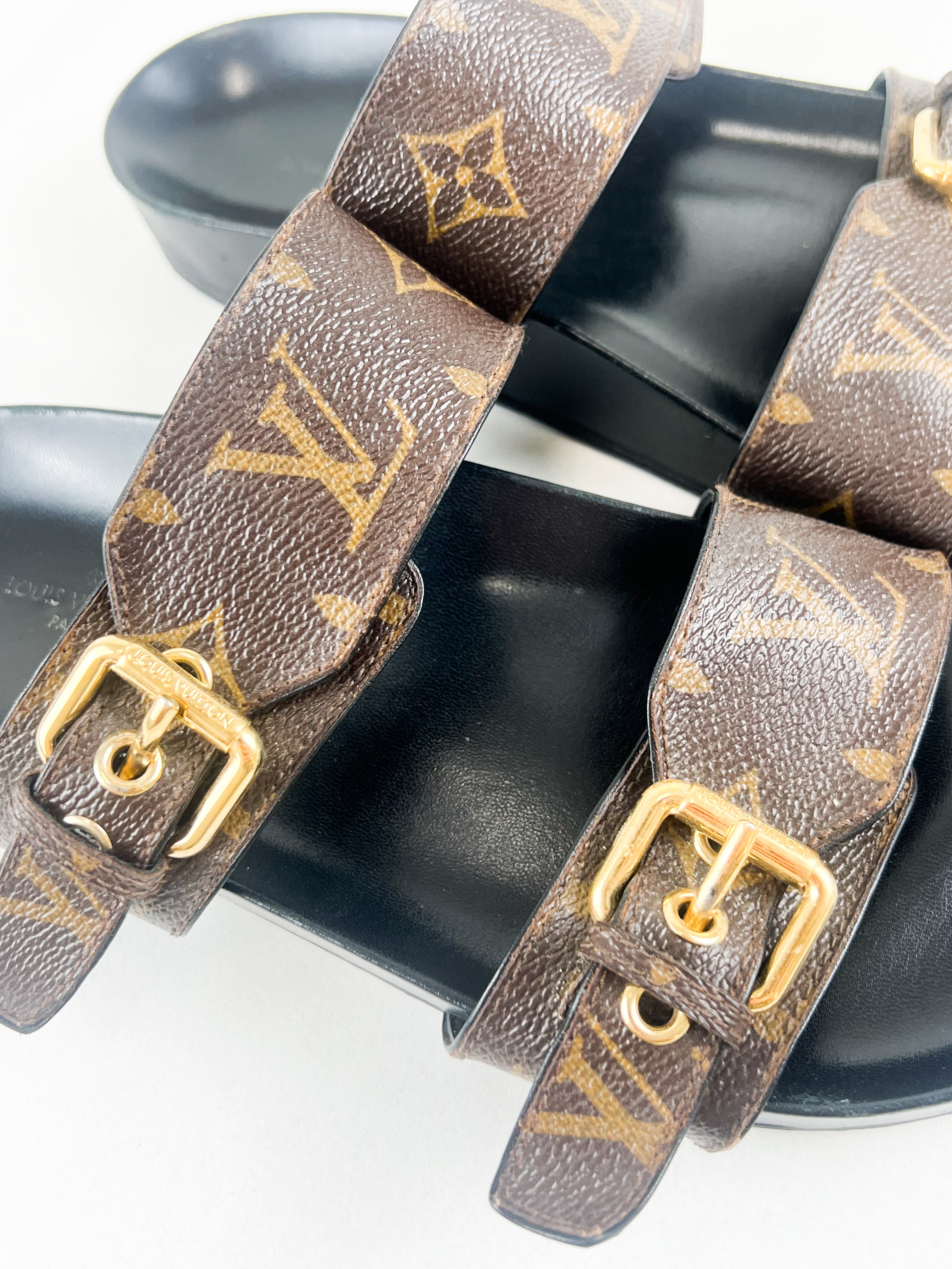 Louis Vuitton Bom Dia Flat Comfort Mule Size 38.5