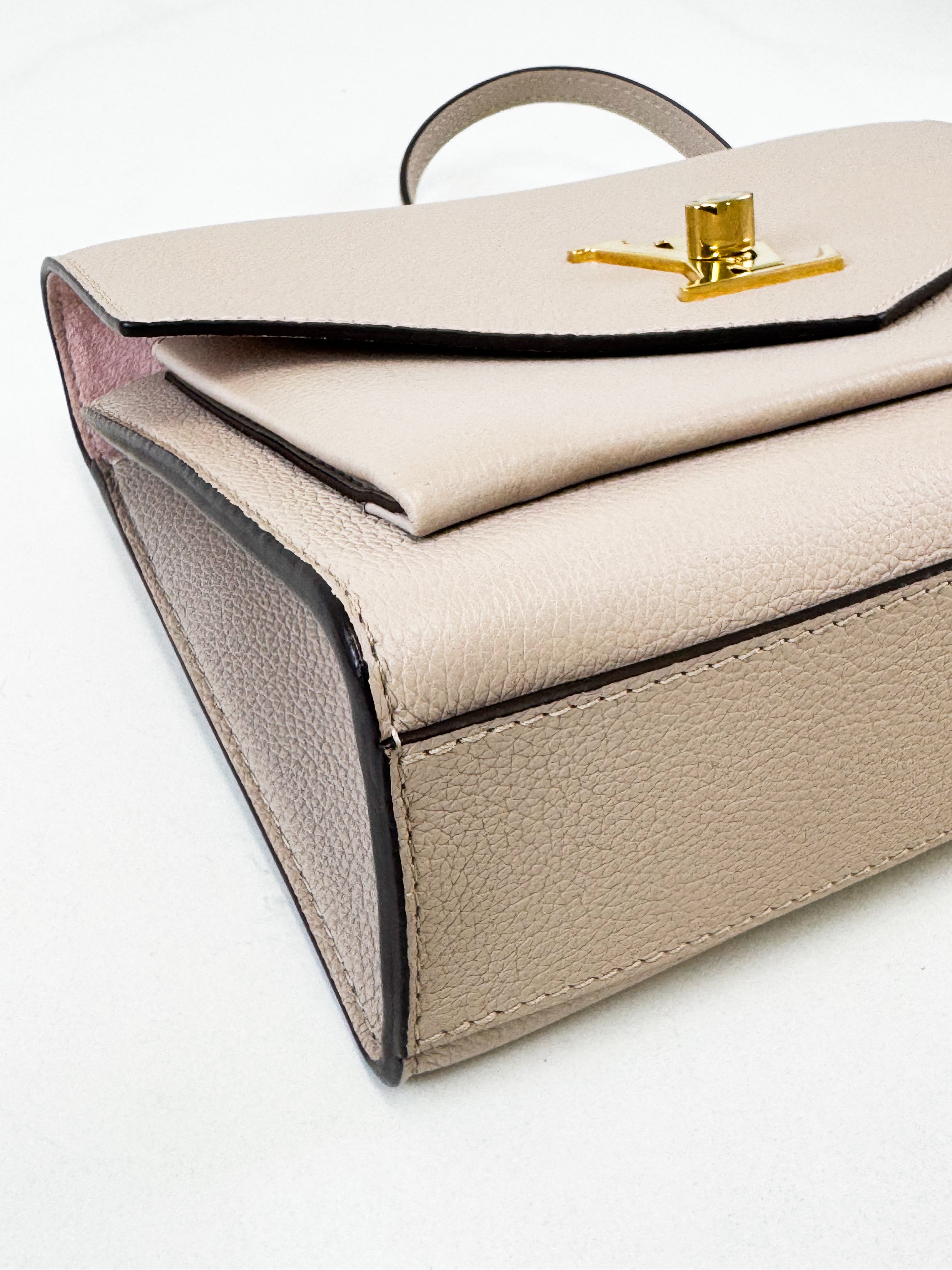 Louis Vuitton Blush Nude Lock Me Satchel Chain Bag