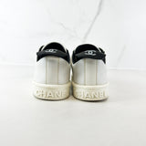 Chanel CC White Logo Sneaker Size 35