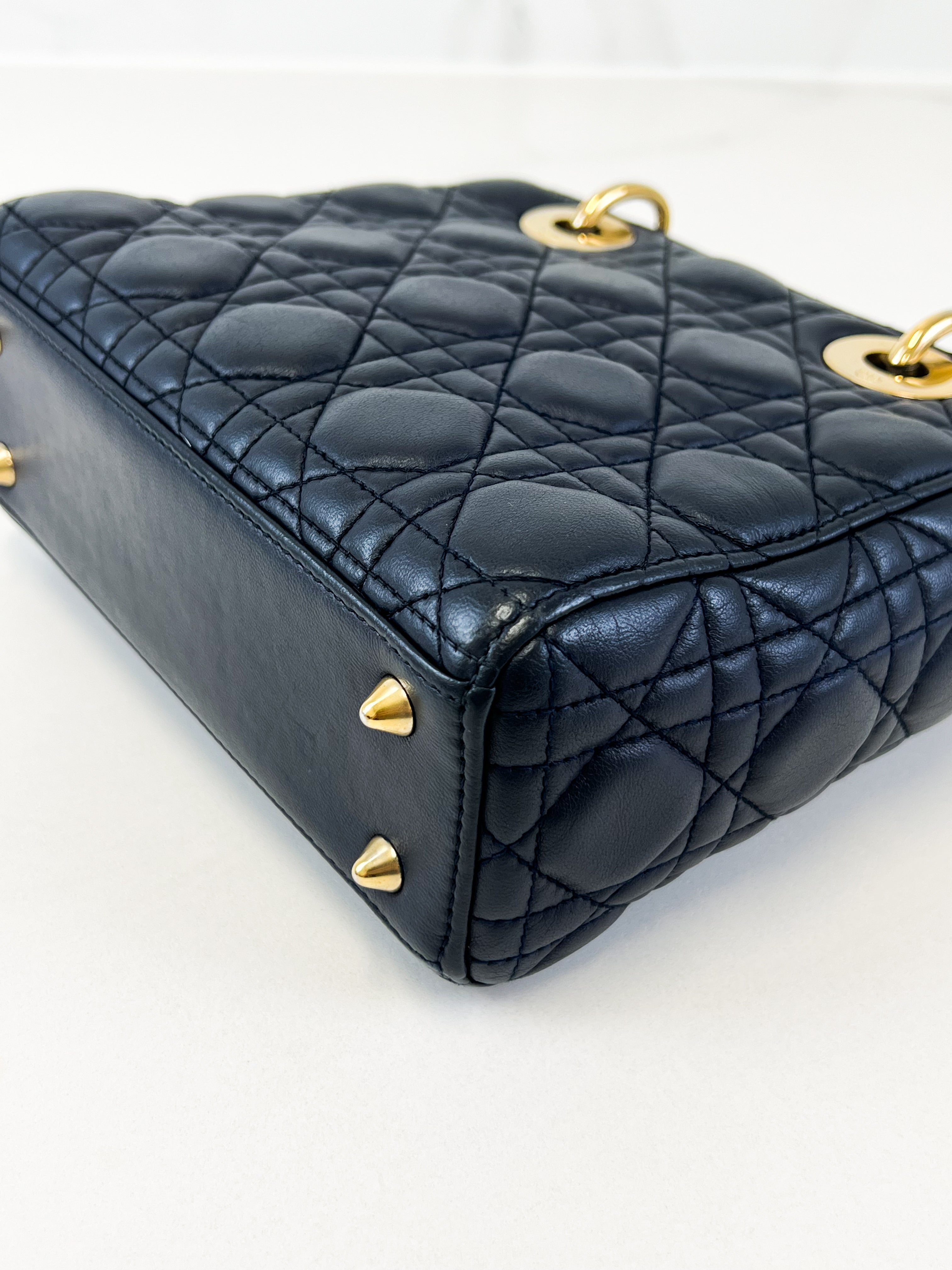 Christian Dior Small Midnight Blue Lady Dior
