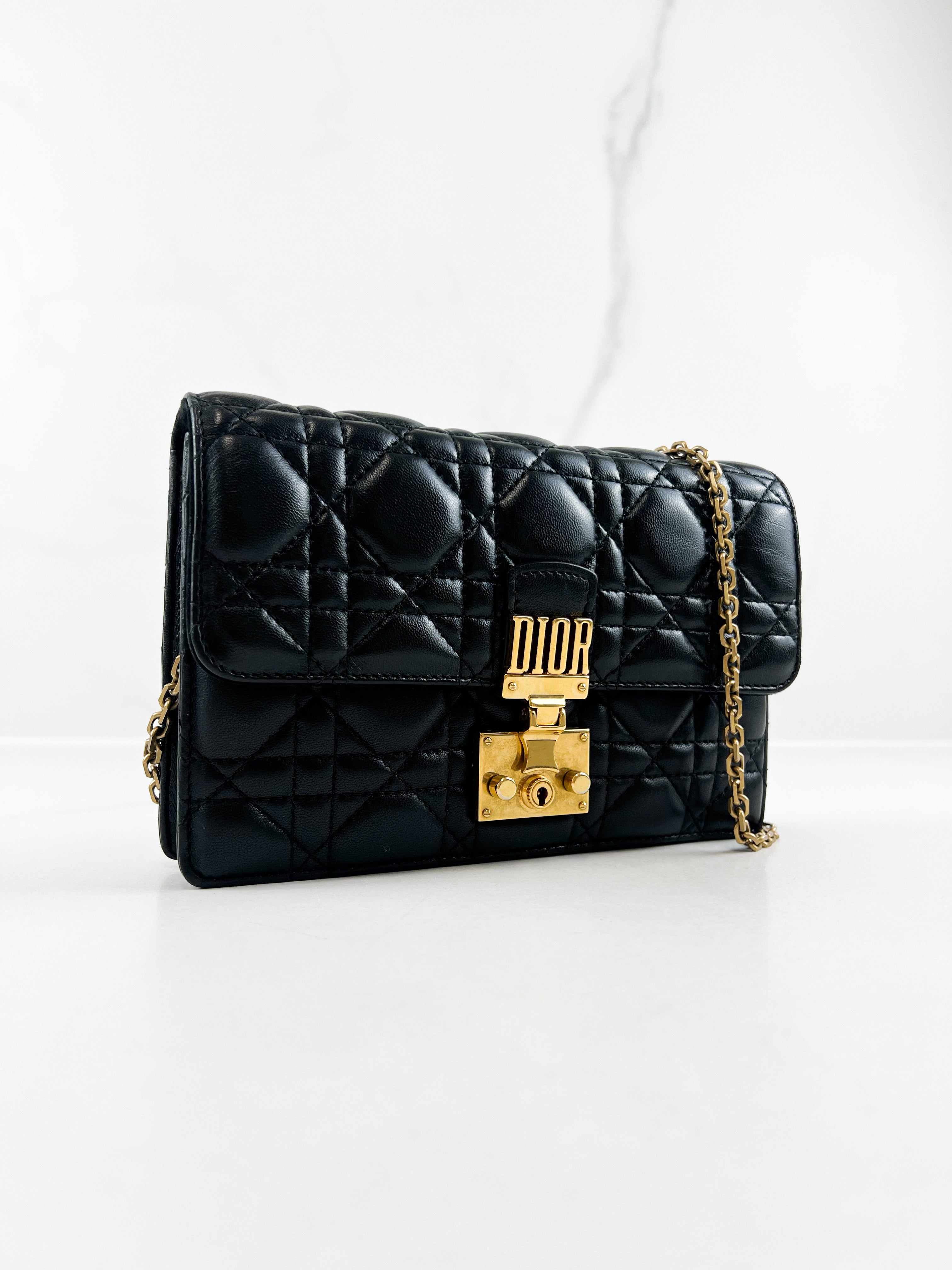 Saint Laurent Black Cassandre Envelope WOC with GHW