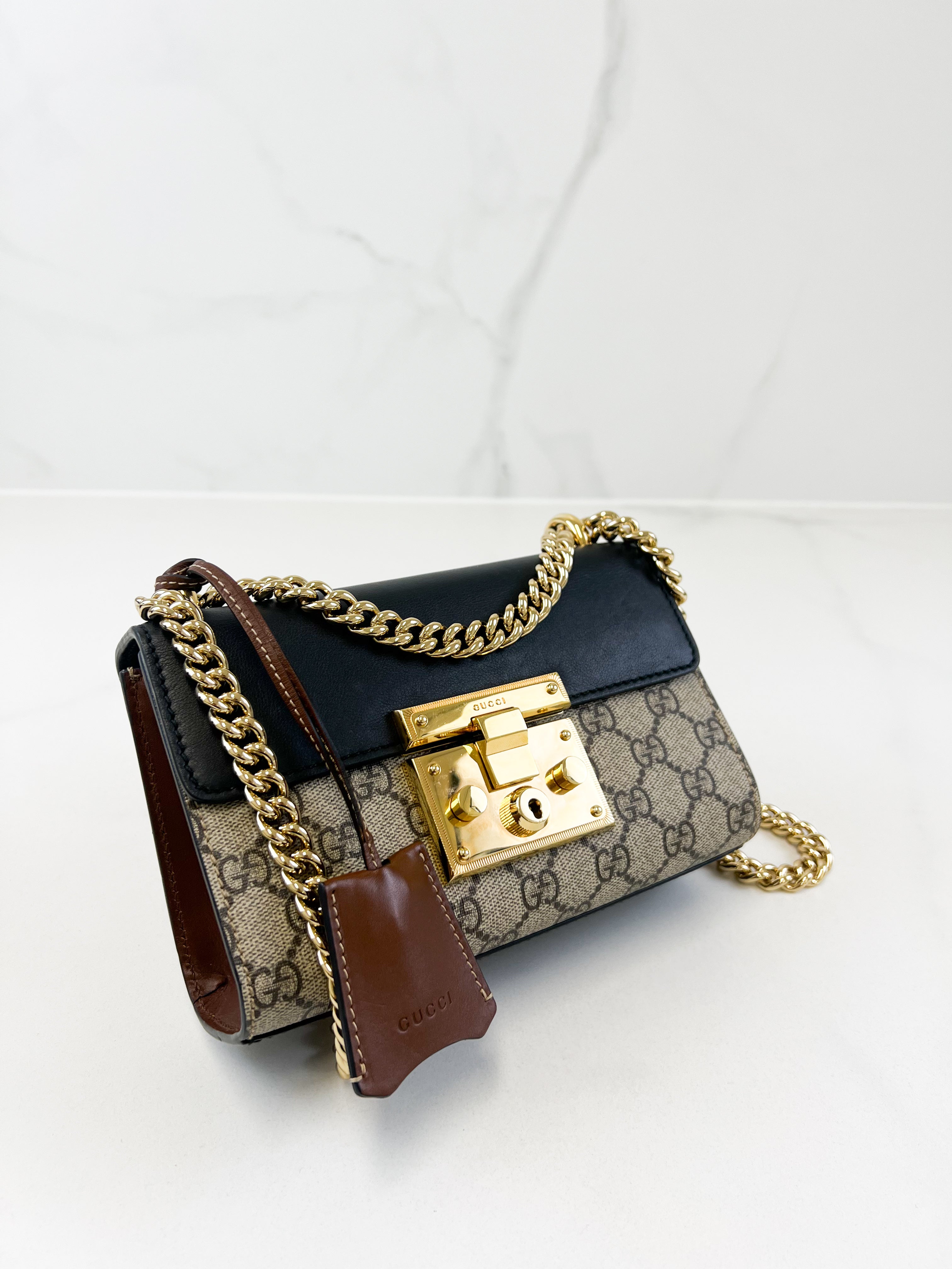 Gucci GG Supreme Small Padlock Shoulder Bag