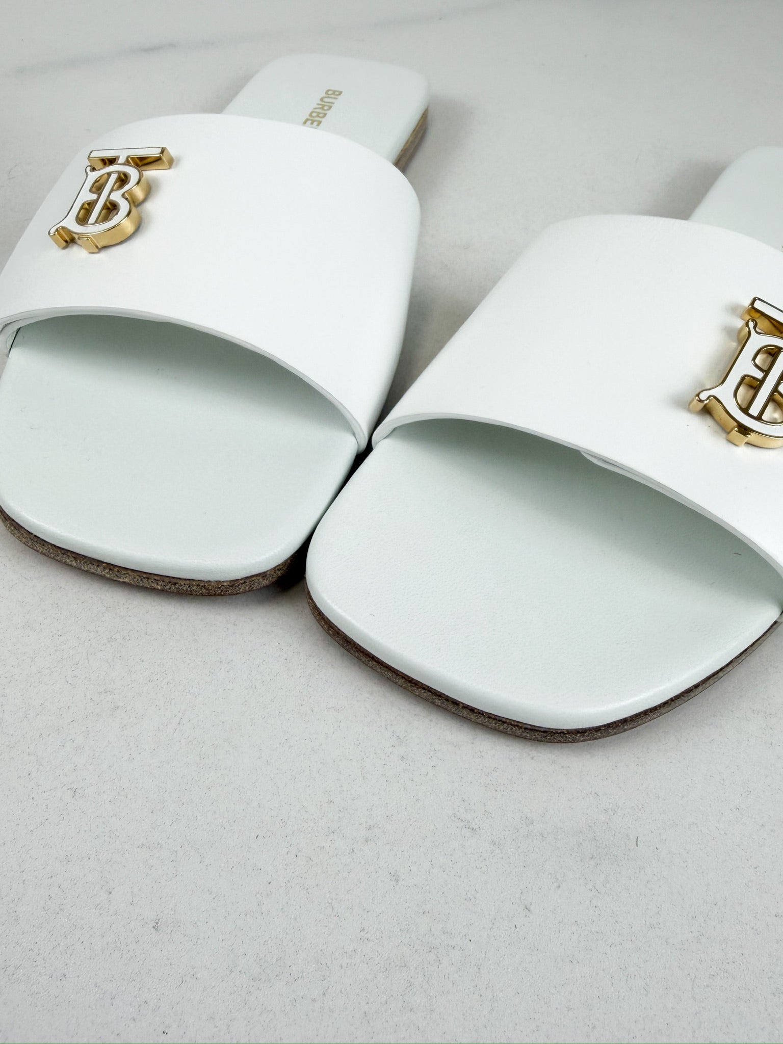 Burberry Leather Slides Size 37