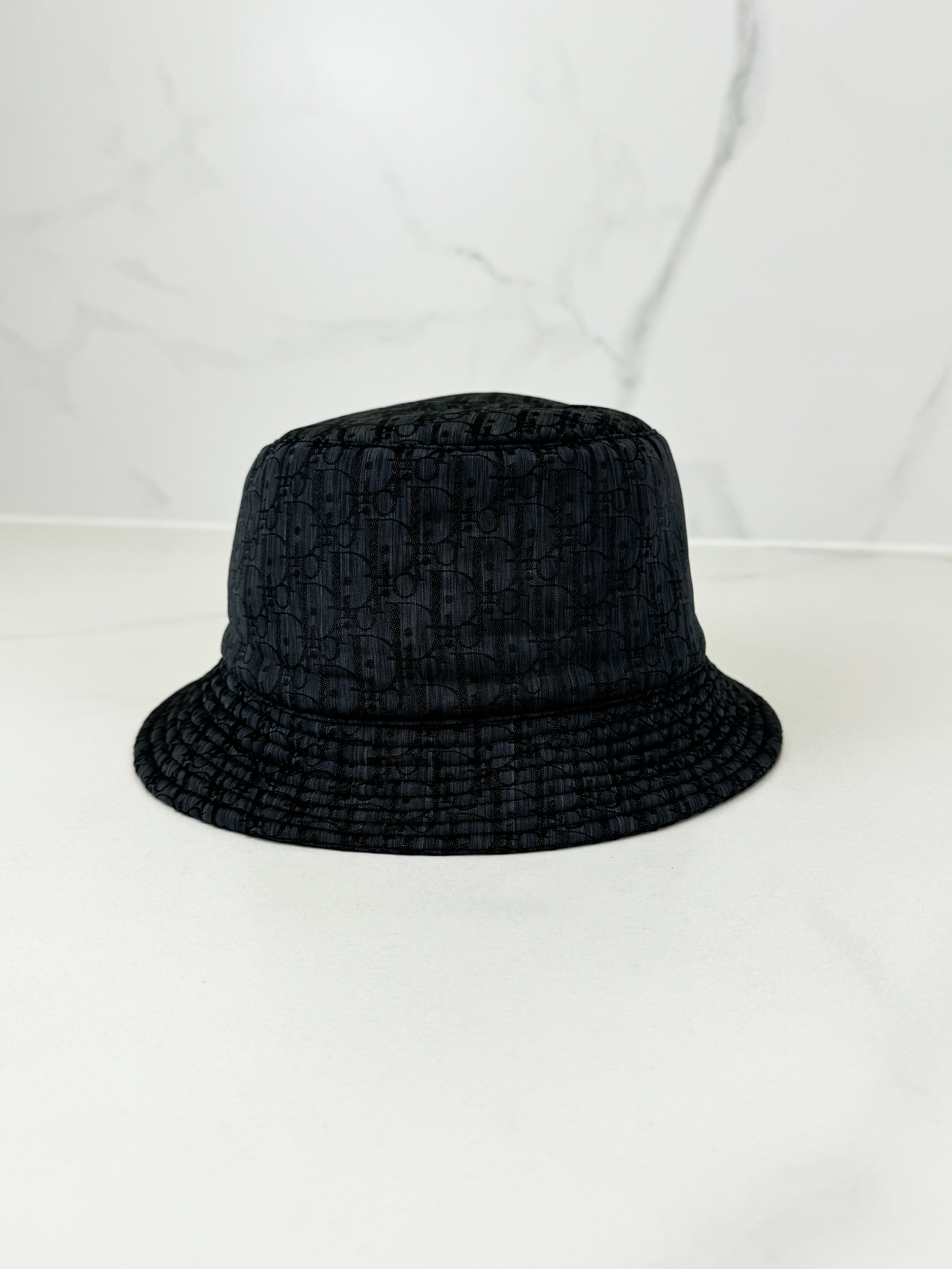 Christian Dior Oblique Technical Fabric Kids Brim Bucket Hat