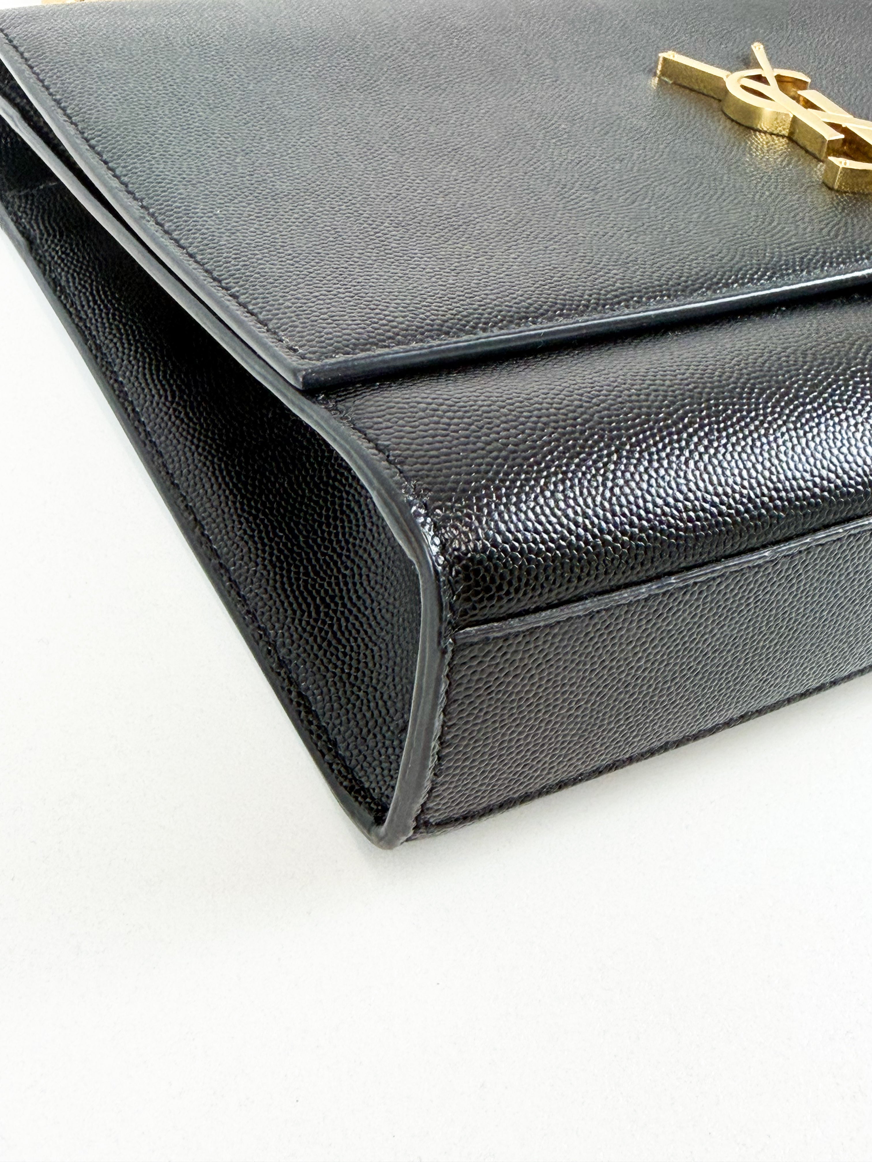 Saint Laurent Black Kate Large Chain Bag with GHW