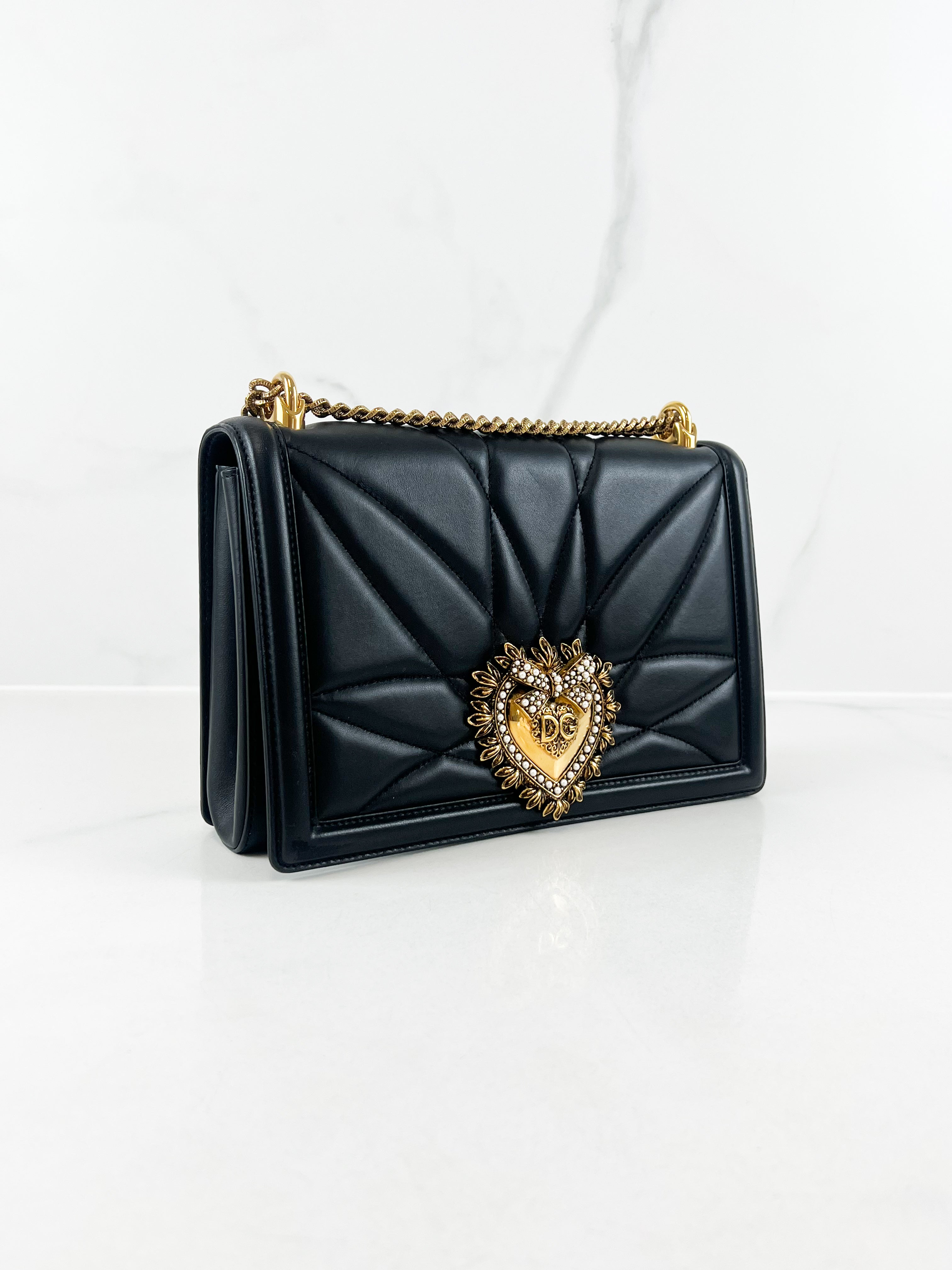 Dolce & Gabbana Large Calfskin Devotion Shoulder Bag