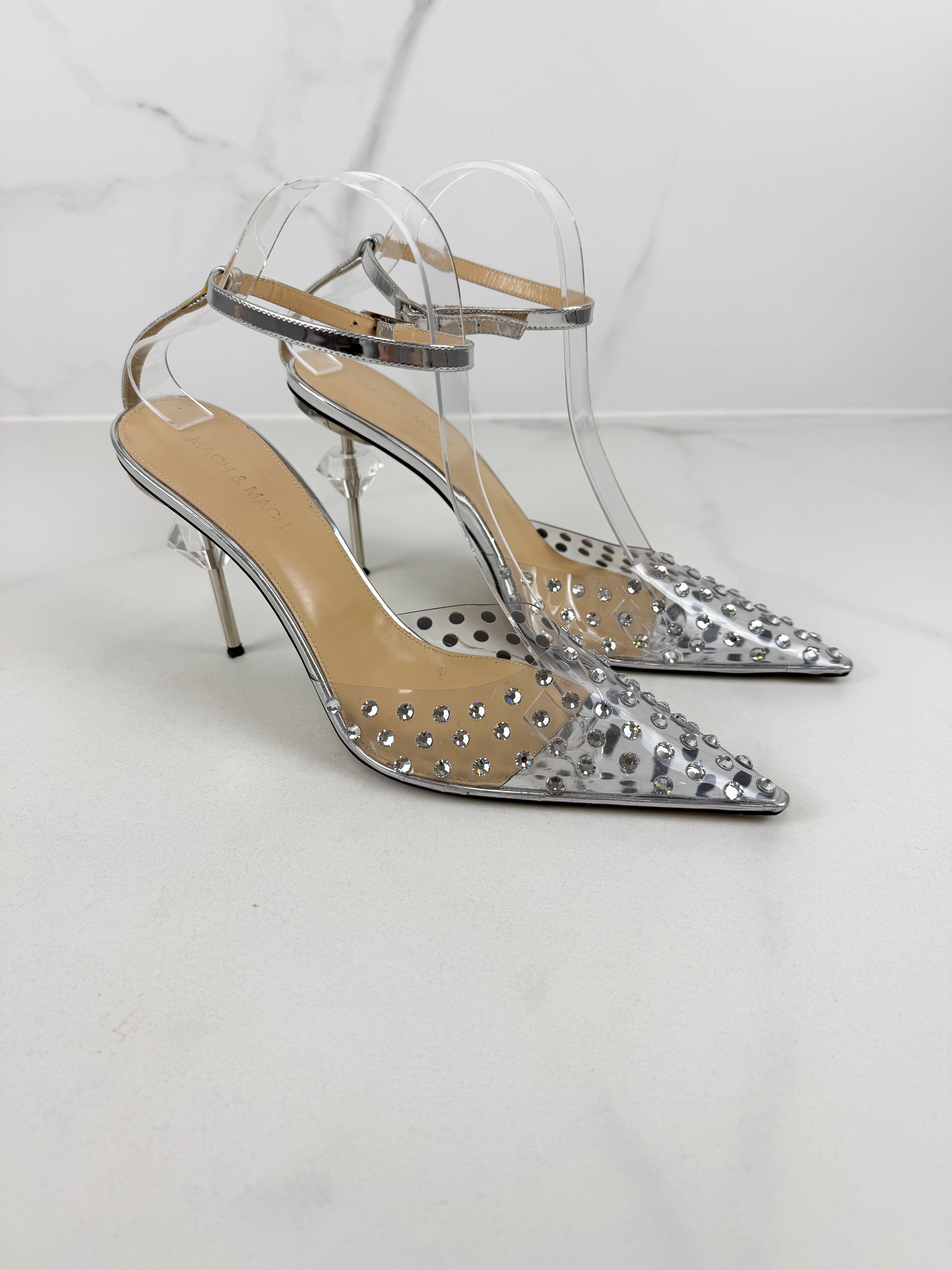 Mach & Mach Embellished Crystal Pump Size 41