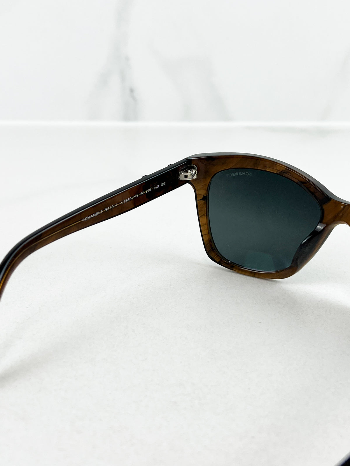 Chanel Tortoise Rectangular Sunglasses