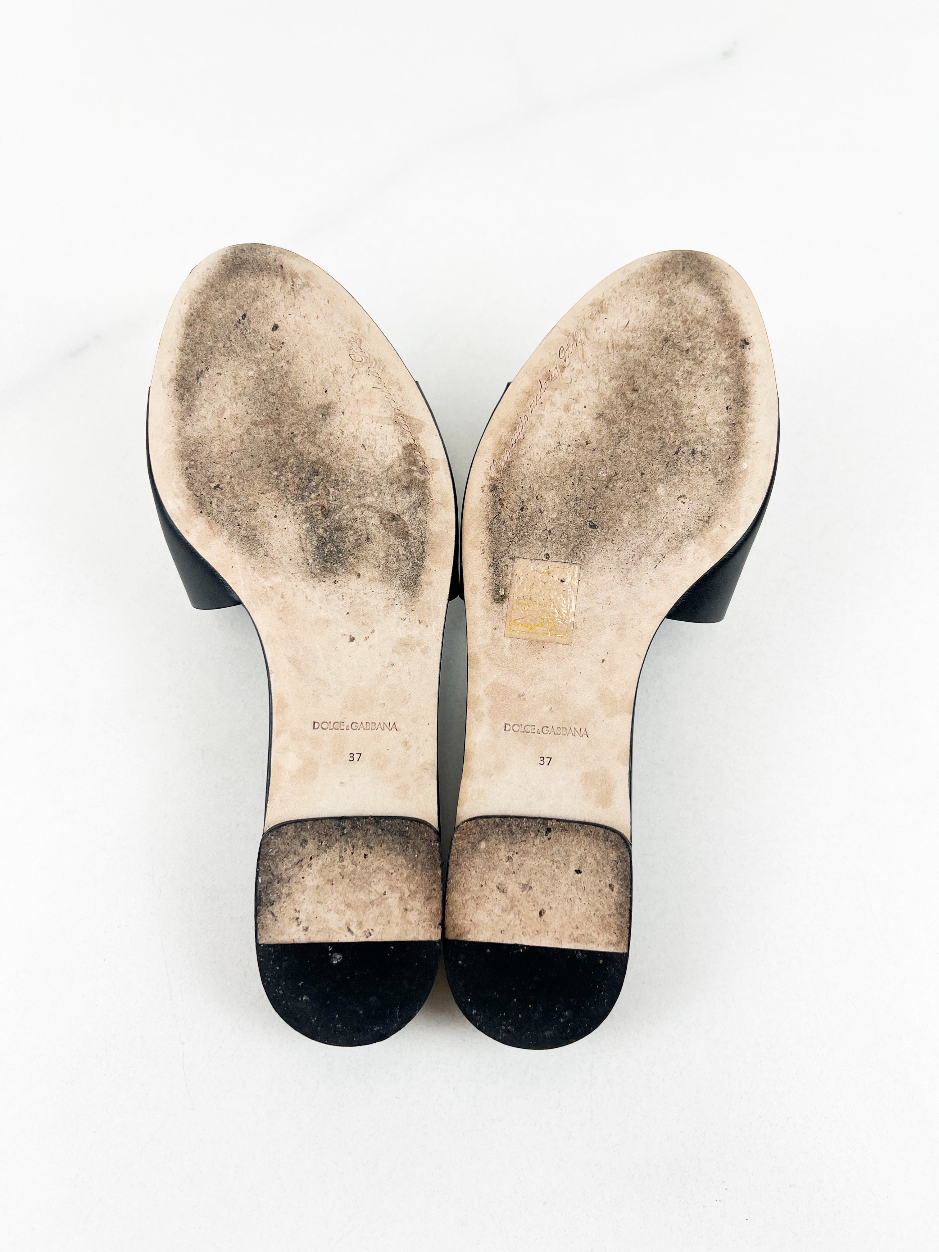 Dolce & Gabbana Slides with DG Logo Cut-Out Size 37