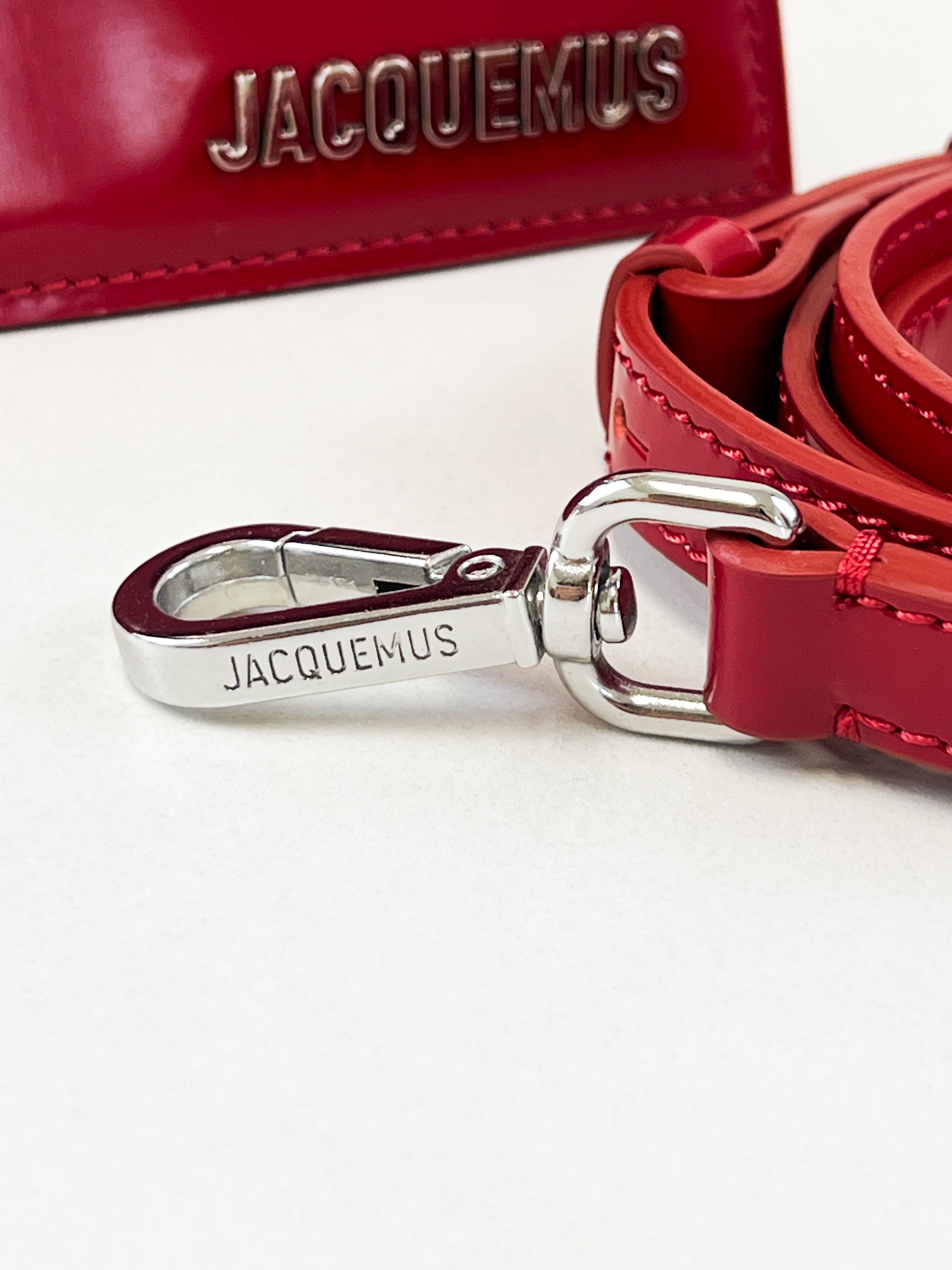 Jacquemus Red Le Chiquito Moyen Buckle Leather Bag