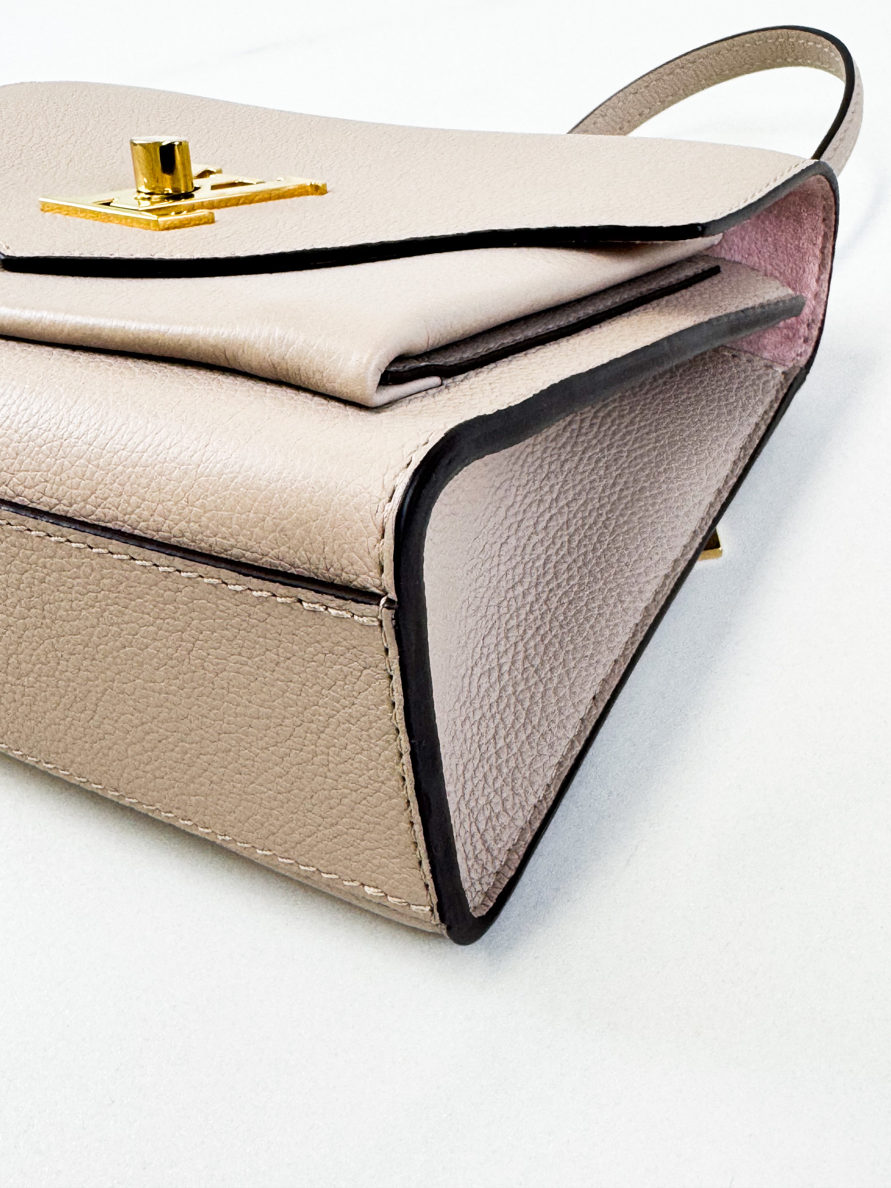Louis Vuitton Blush Nude Lock Me Satchel Chain Bag