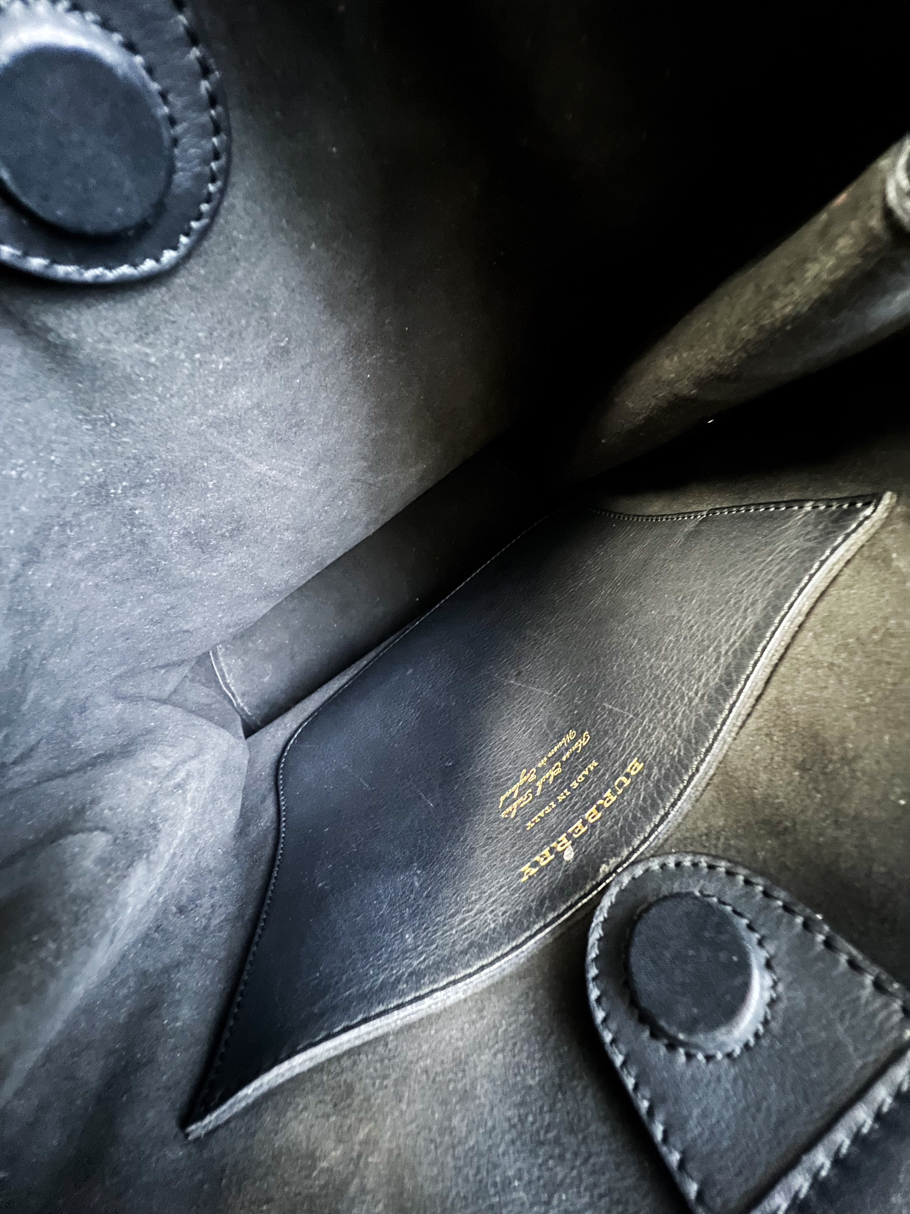 Burberry House Check & Leather Bucket Bag