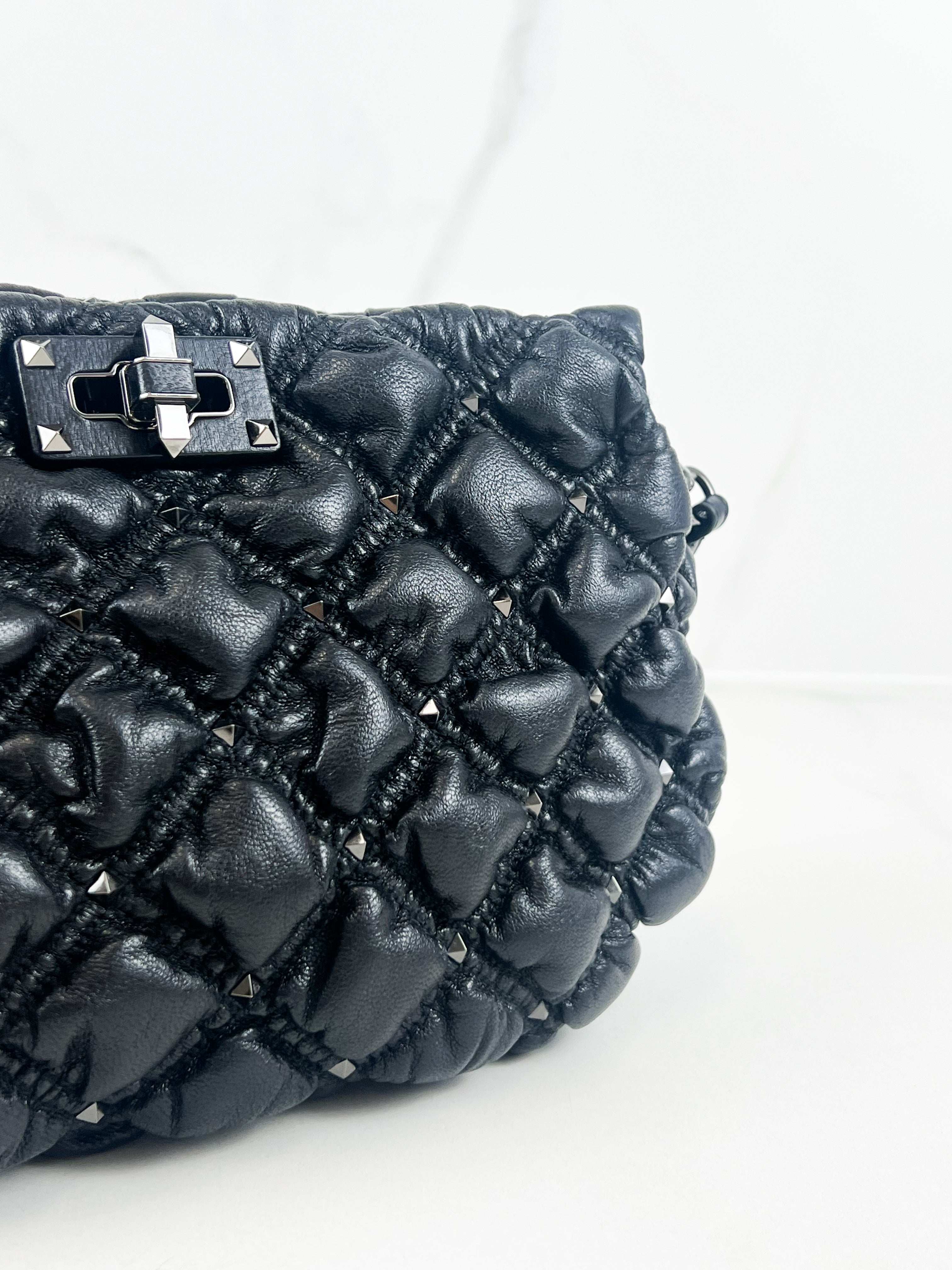 Valentino Garavani Rockstud Spike Nappa Leather Clutch